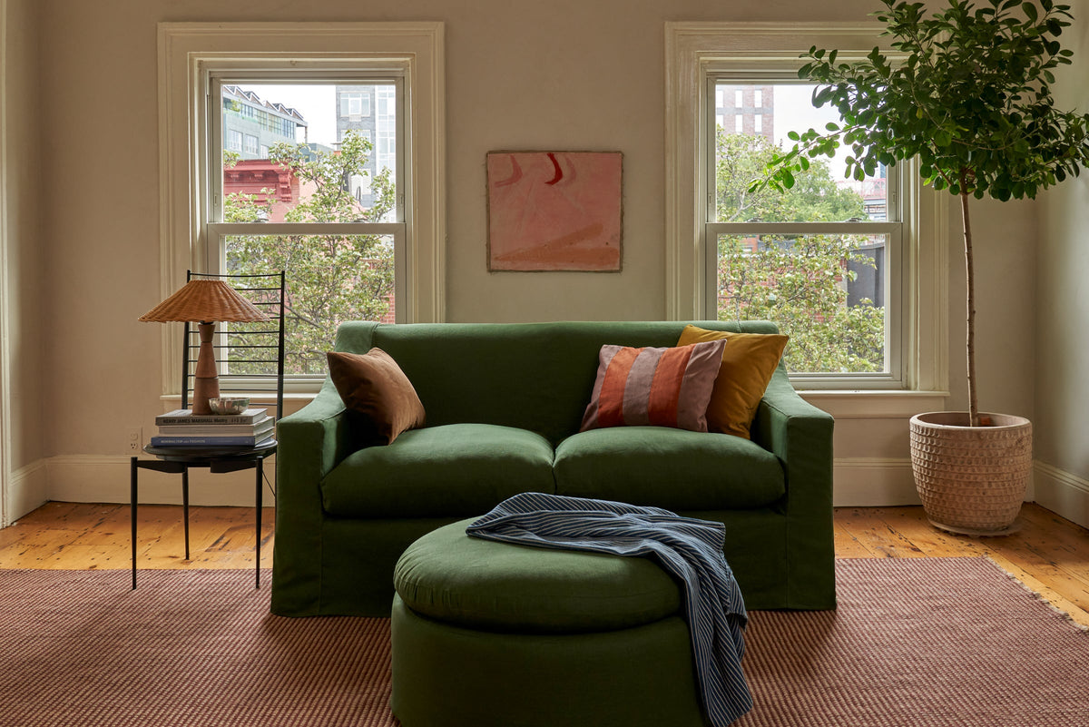 The Evergreen Loveseat | Recycled Velvet