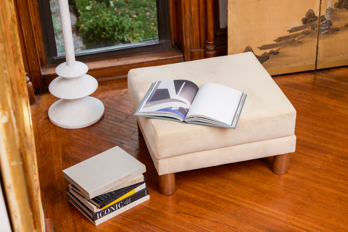 The Essential Ottoman | Cactus Leather