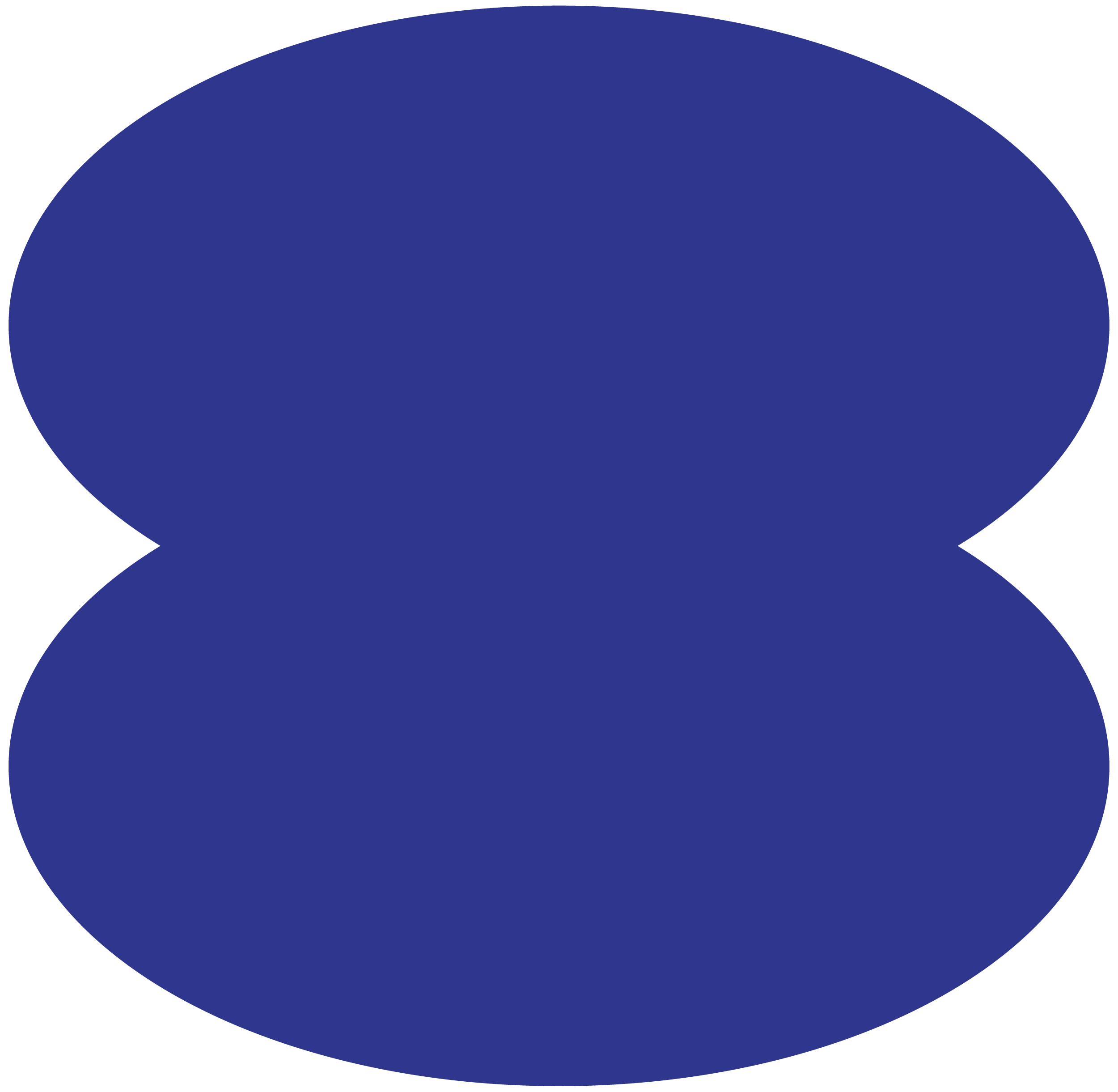 Blue double oval icon
