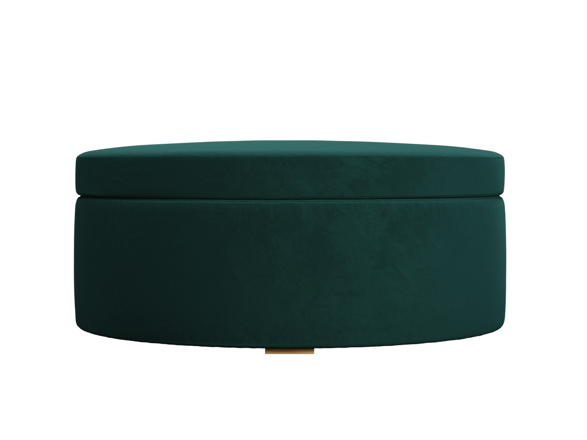 The Evergreen Storage Ottoman | Recycled Velvet