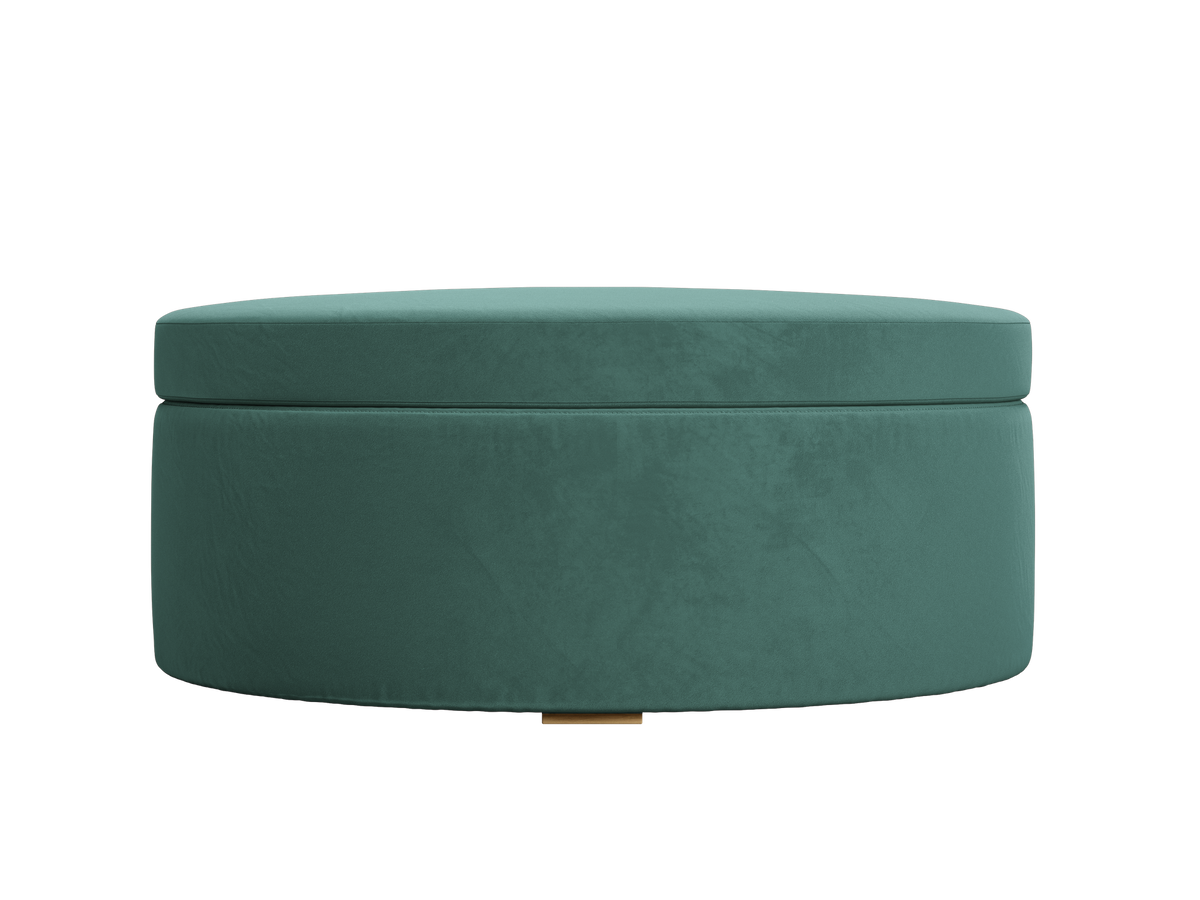 The Evergreen Storage Ottoman | Recycled Velvet
