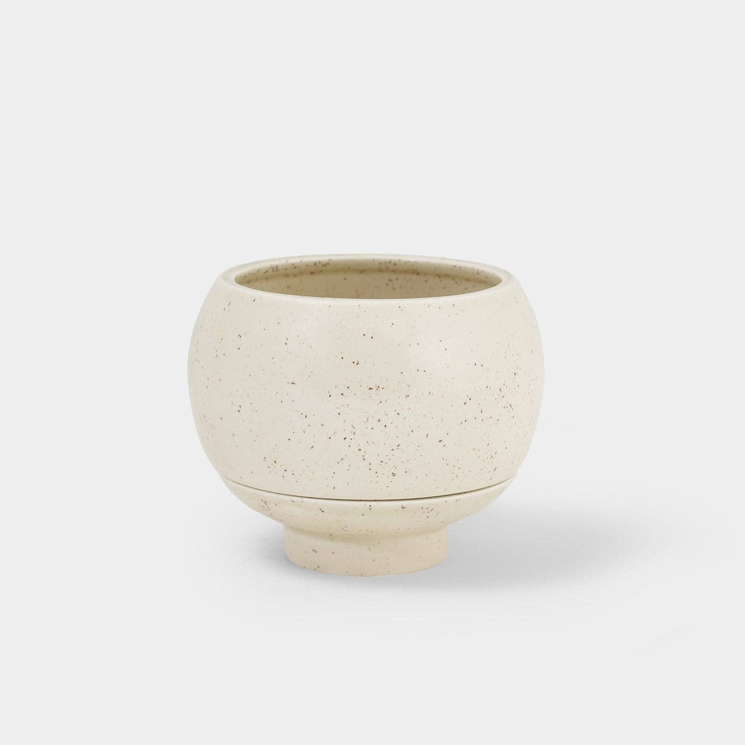 Sutton Ceramic Self Watering Pot: White Dolomite
