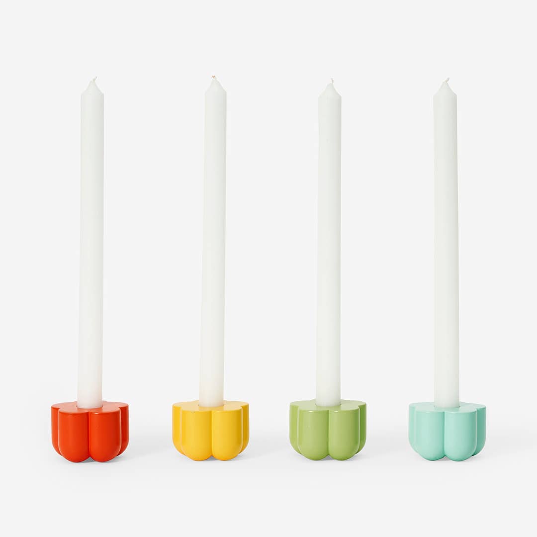 Poppy Candle & Incense Holder: Yellow