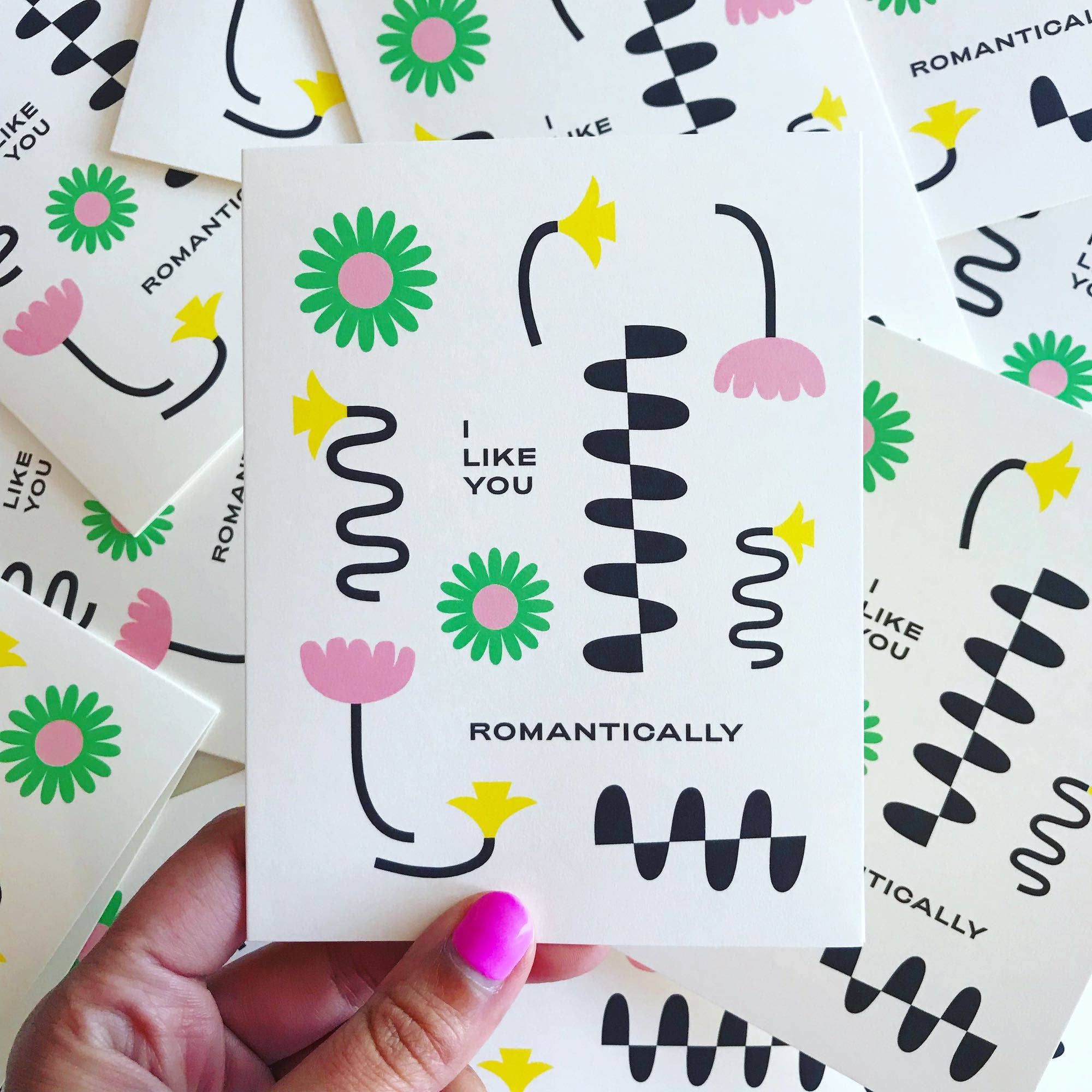 I Like You Romantically • Funny Floral Love Card
