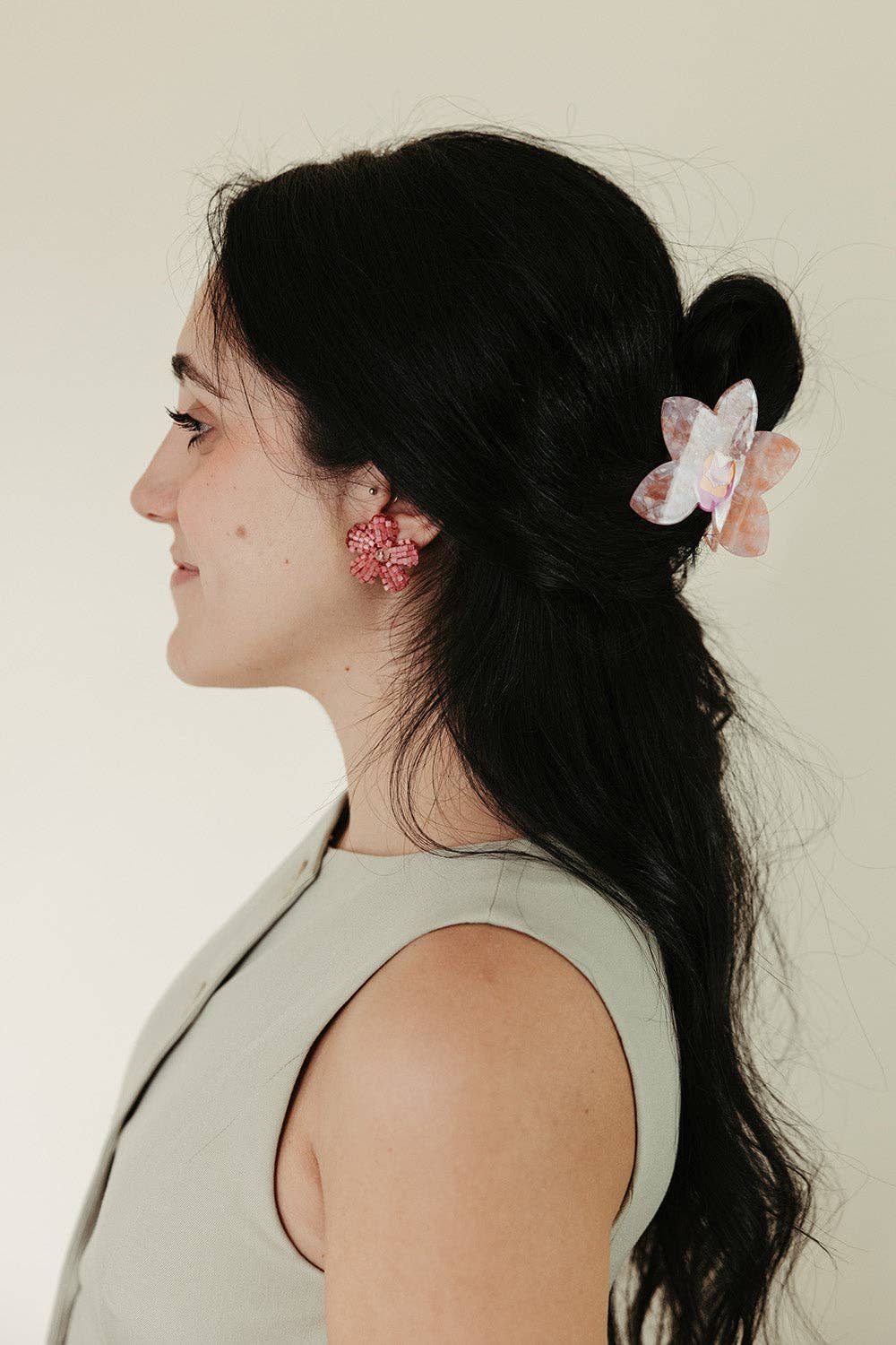 Orchid Hair-Claw in Pink | Big