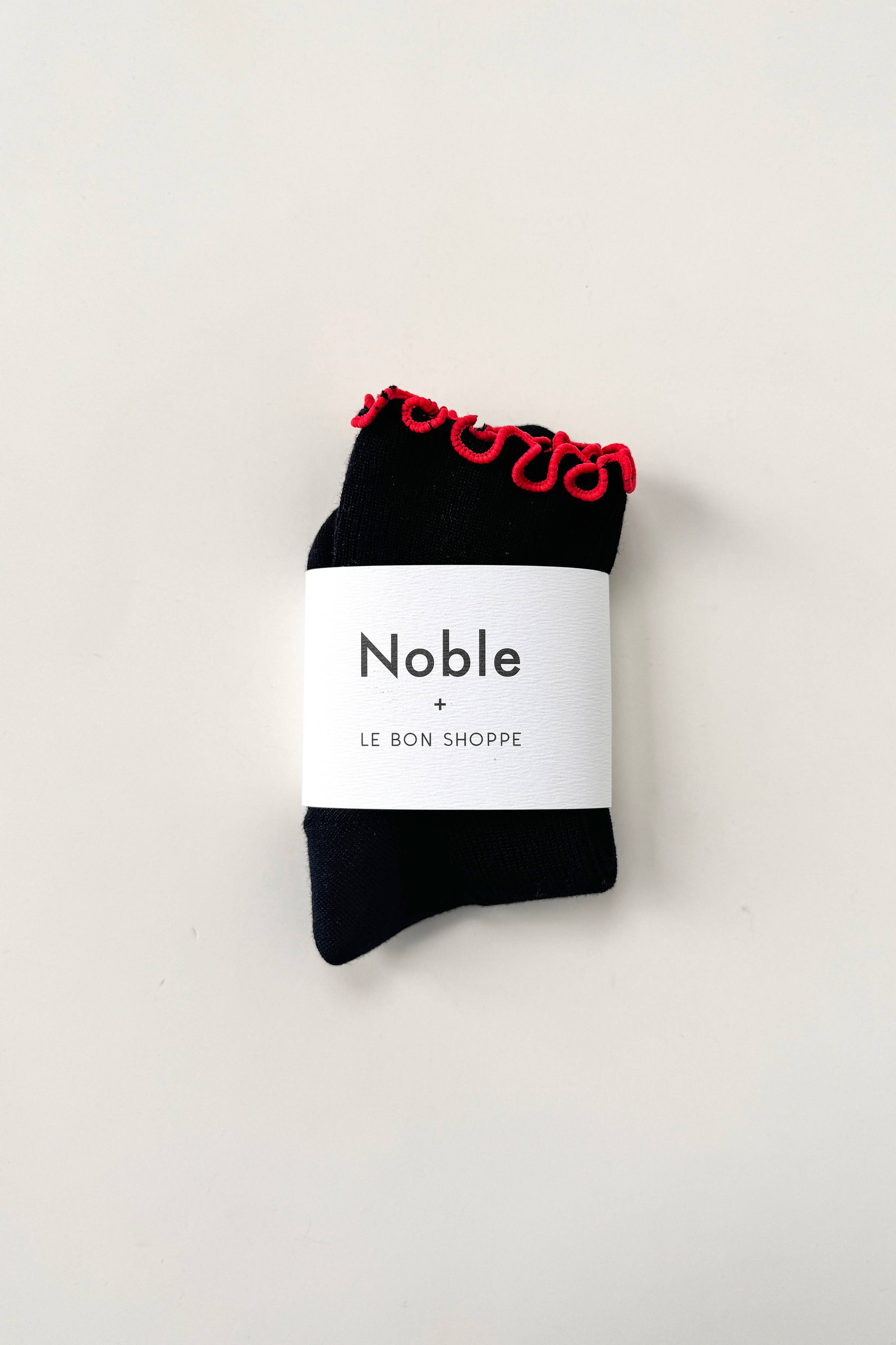 The Petite Ruffled Modal Socks | Baby Blue & Butter