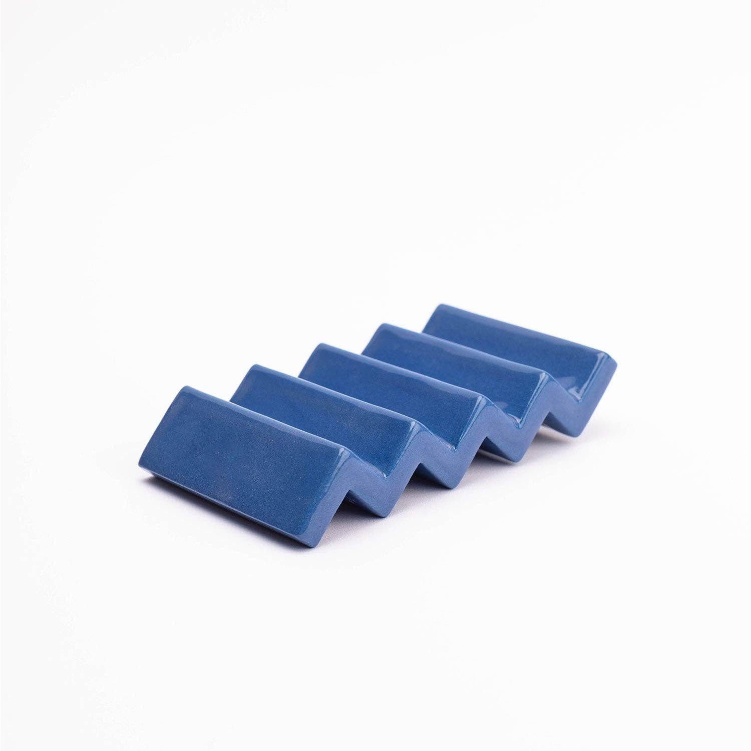 ZigZag Soap Dish Handmade Ceramic : Azure