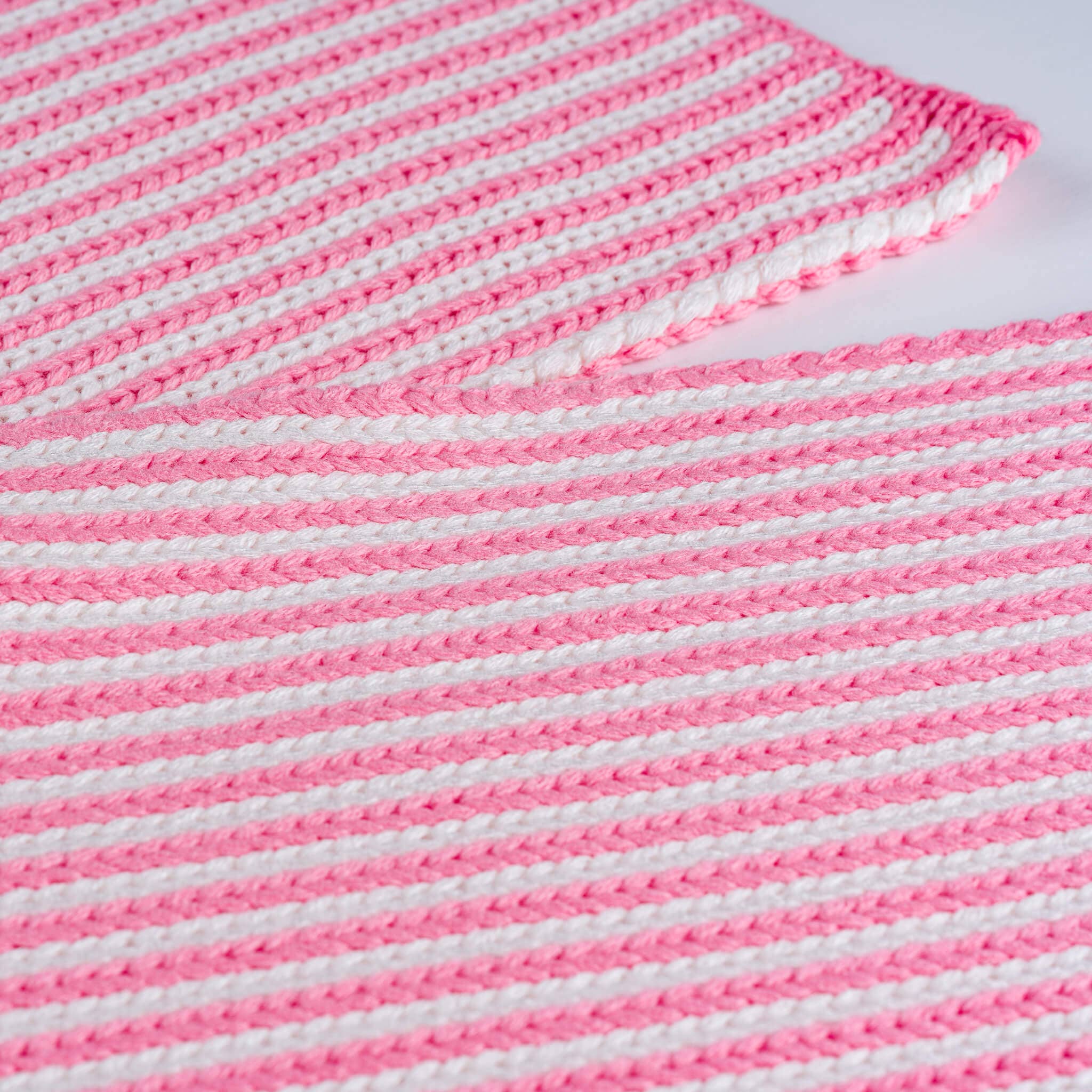 Pinstripe Big Scarf | Pink White