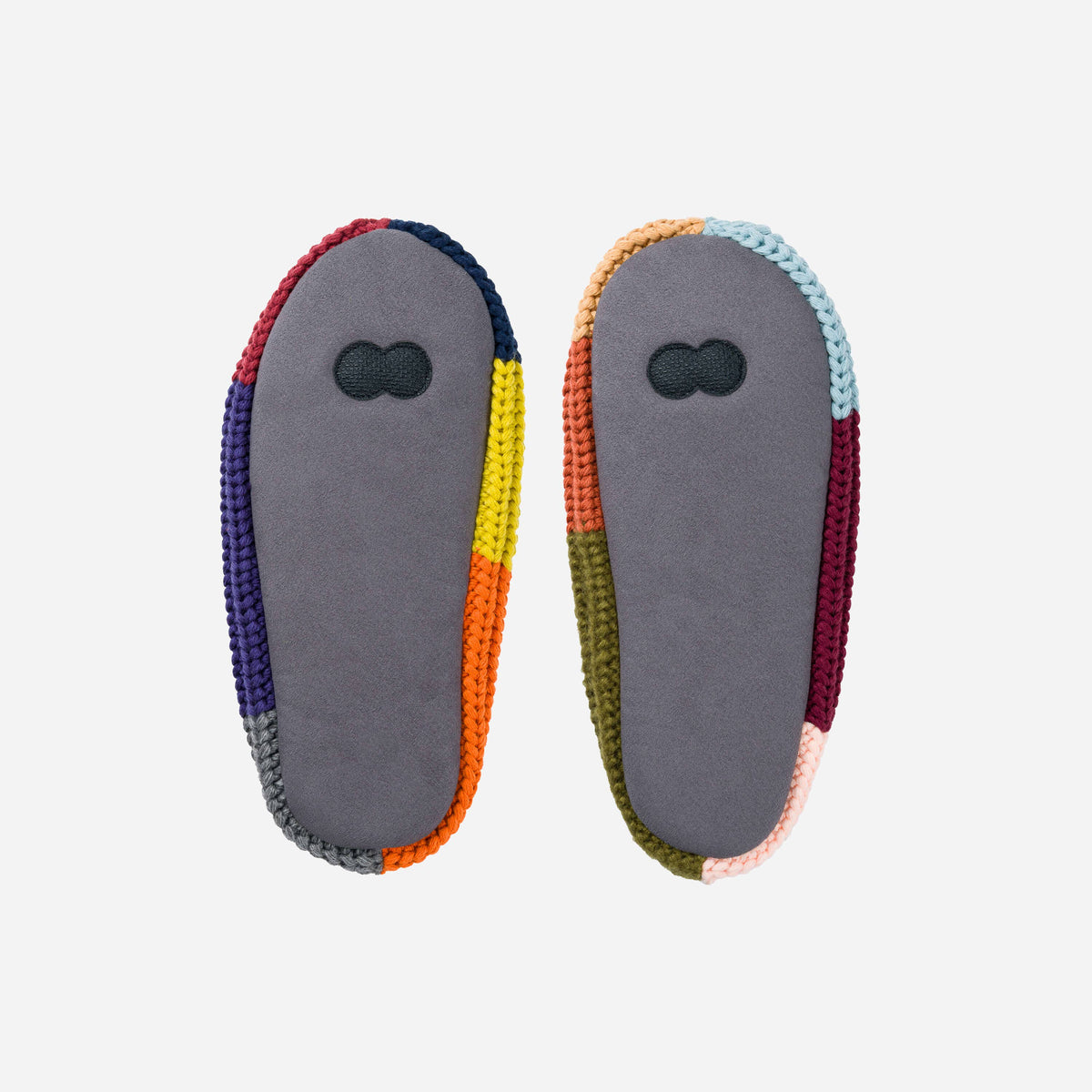 Mismatch Rib Slippers | Rainbow | S/M