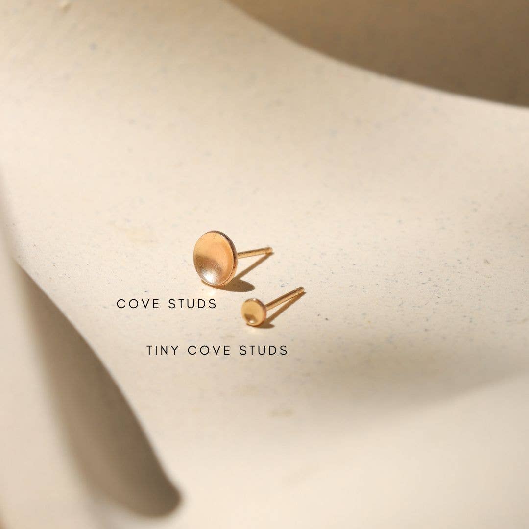 Tiny Cove Studs | 14k Gold Fill