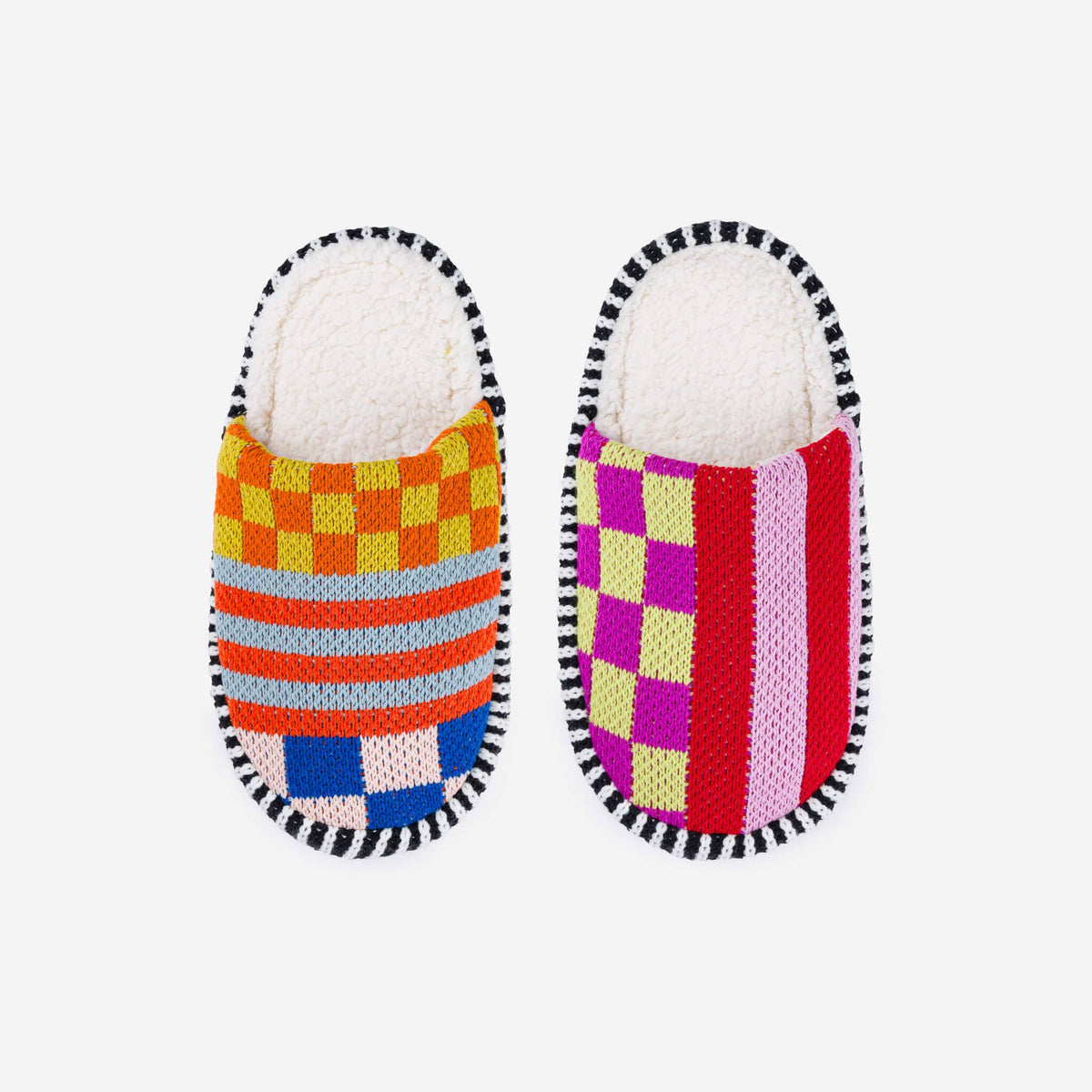 Pattern Patch Slide Slippers | Candy | L/XL