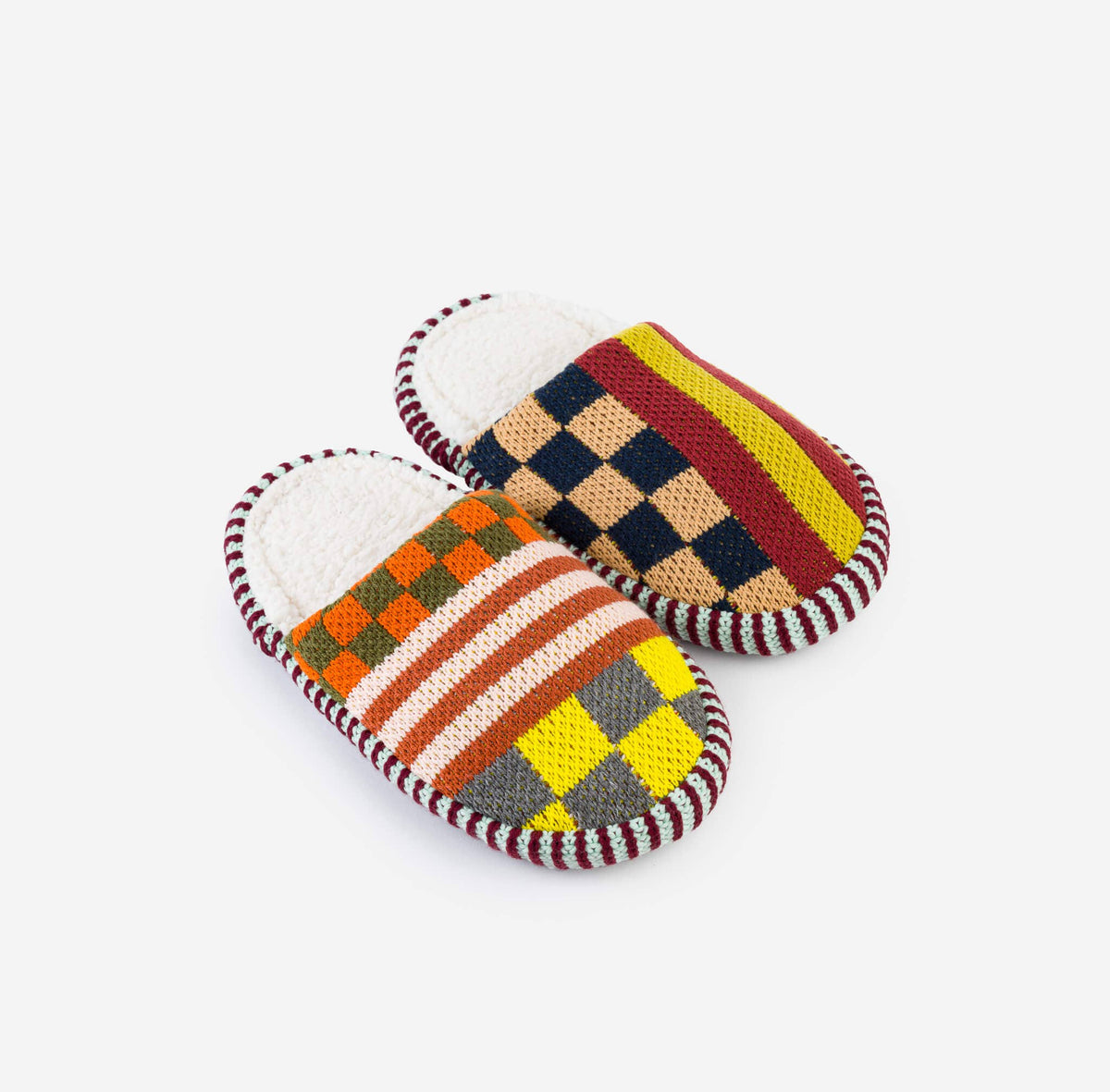 Pattern Patch Slide Slippers | Candy | L/XL