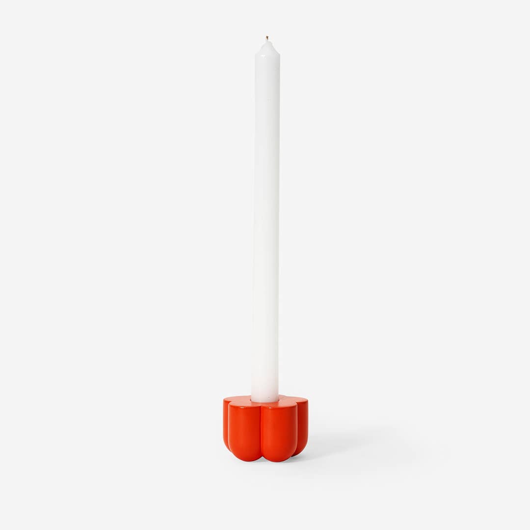 Poppy Candle & Incense Holder: Yellow