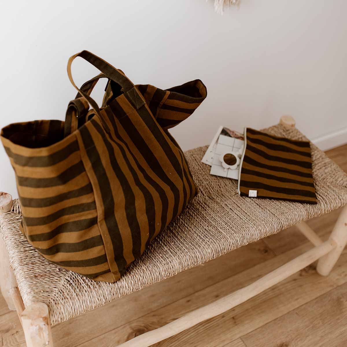 Elisa Tote Bag | Cumin Stripes