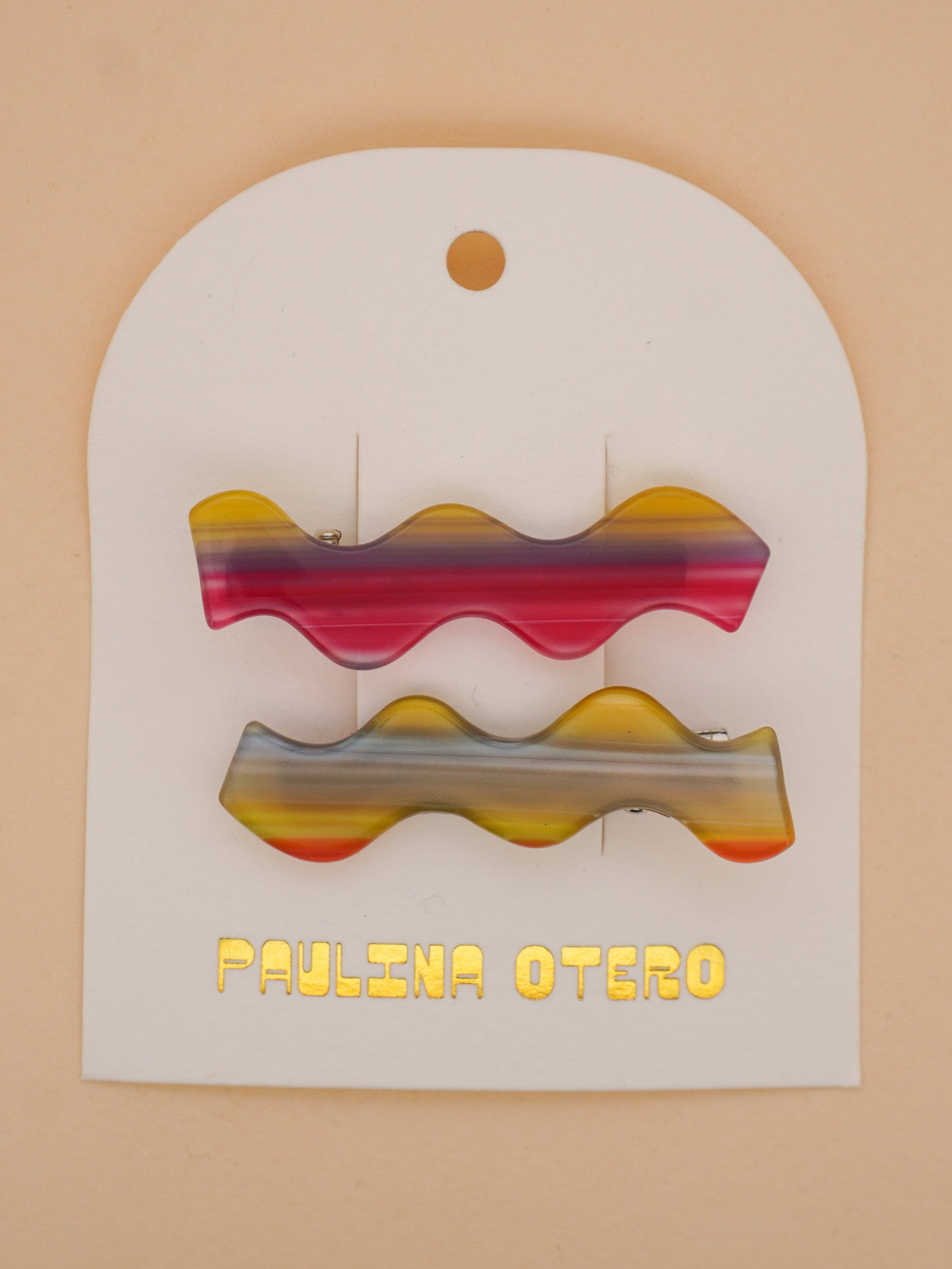 Squiggle Clips | Sunset Stripes