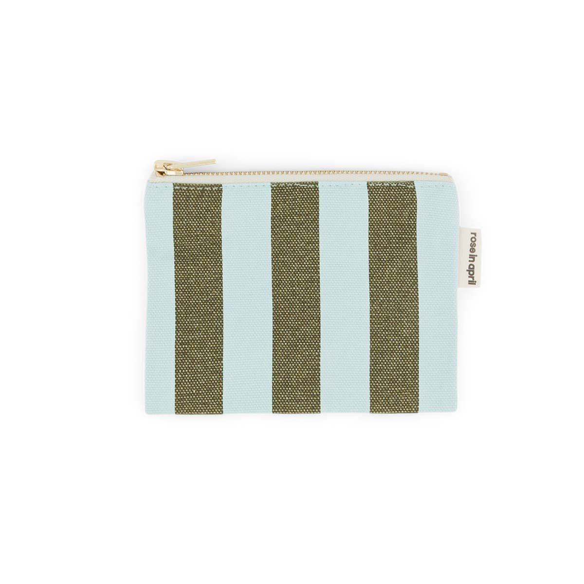 Marie Purse | Aqua & Olive Stripes