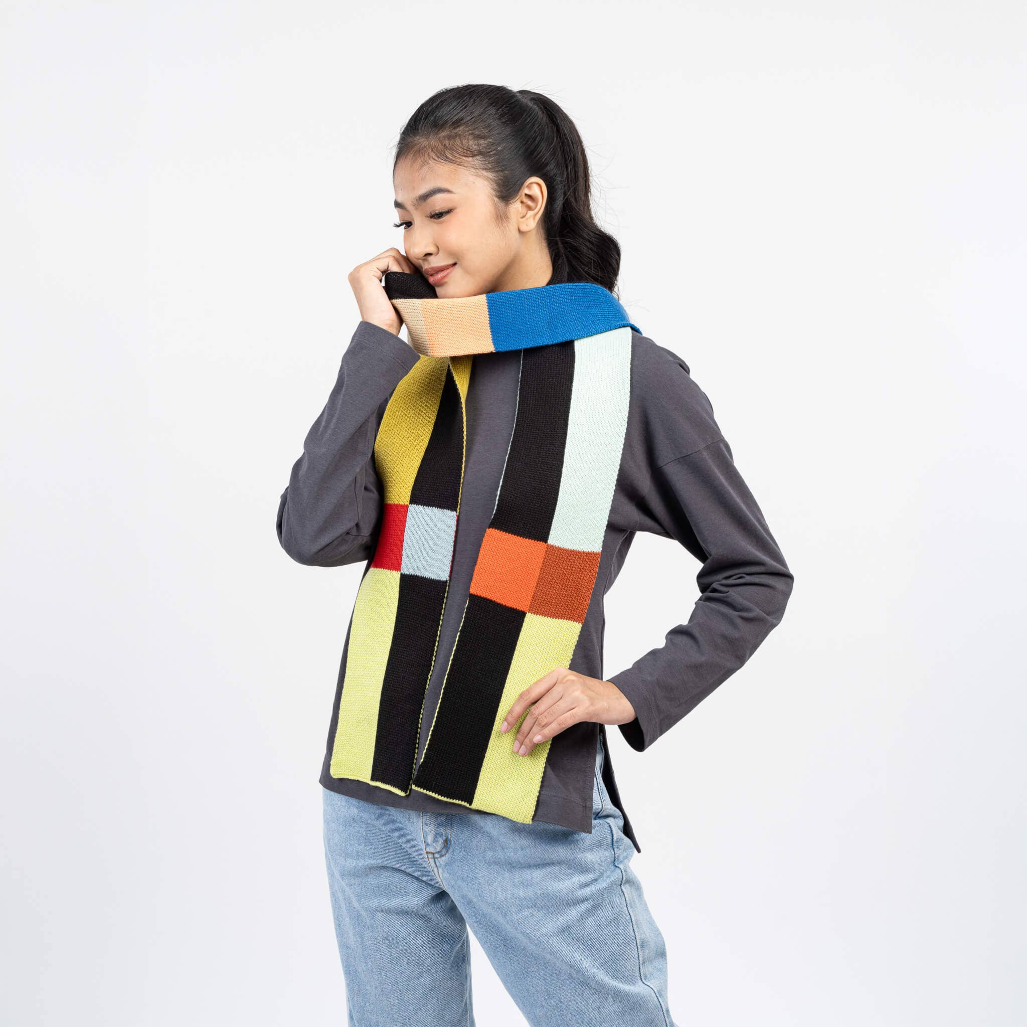 Chroma Skinny Scarf | Black