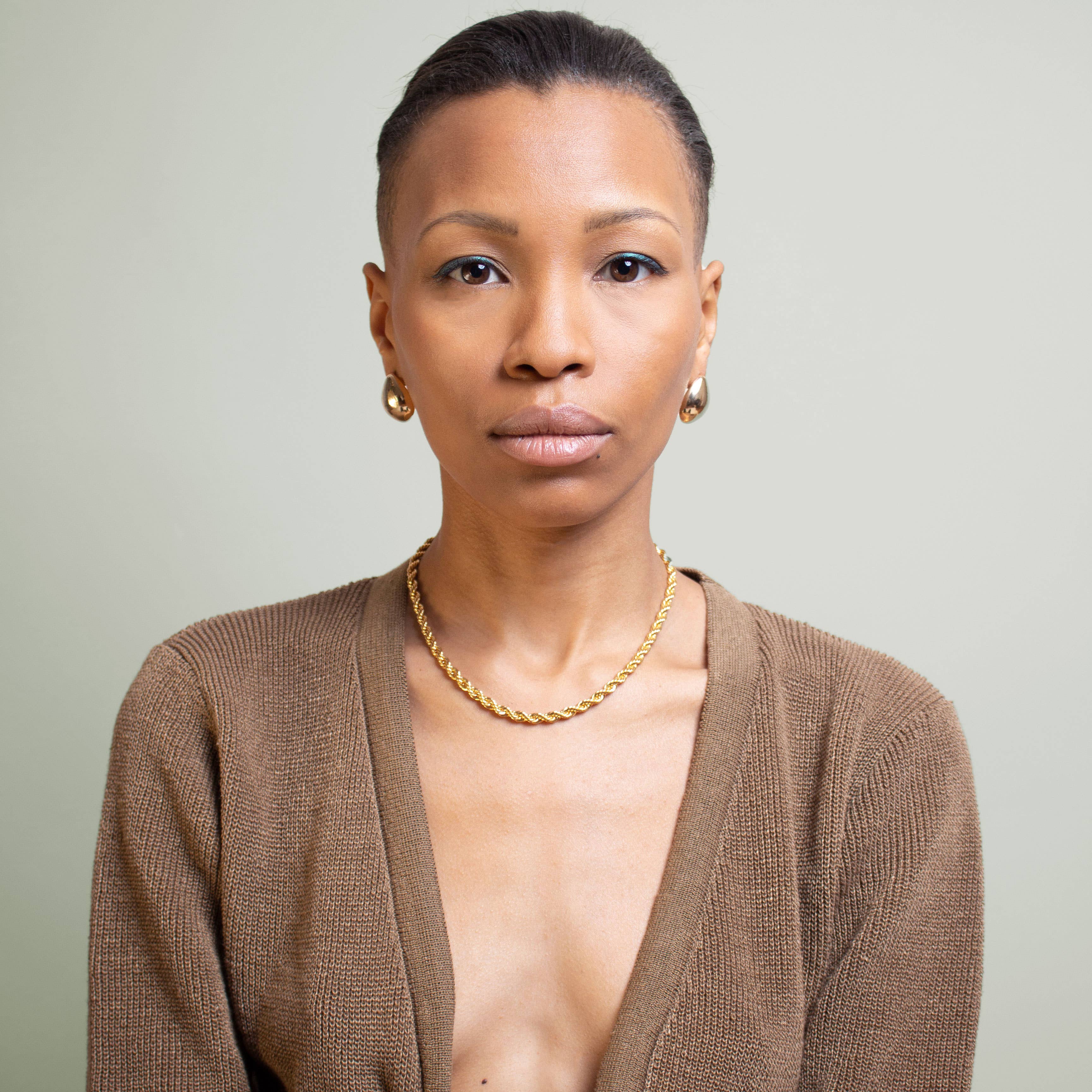 Hollyhock Rope Chain Necklace | Gold