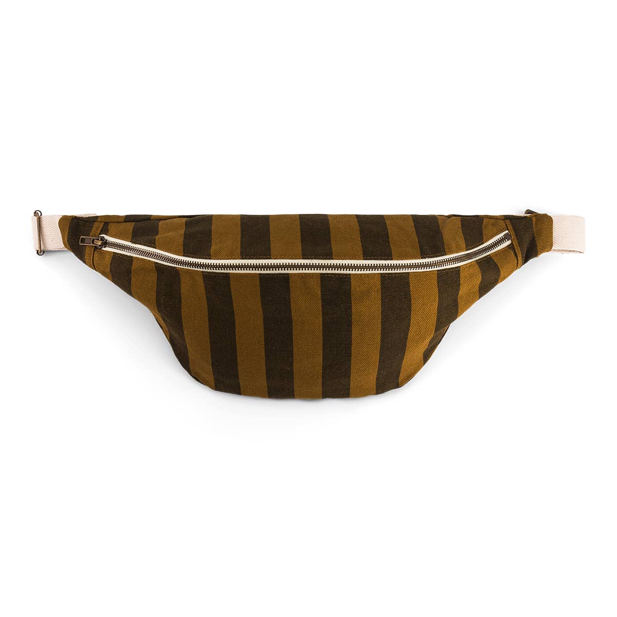 Cotton Cross Body Bag / Fanny Pack | Cumin Stripes