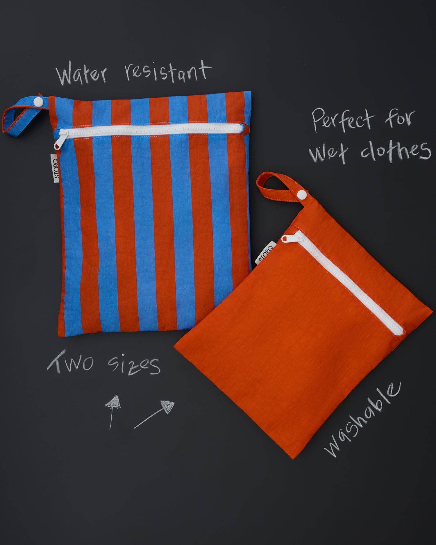 Wet/Dry Bag Set | Blue & Rust Stripe