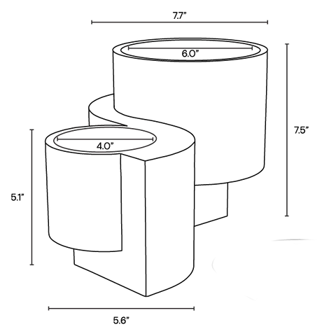 Platform Planter Medium | White