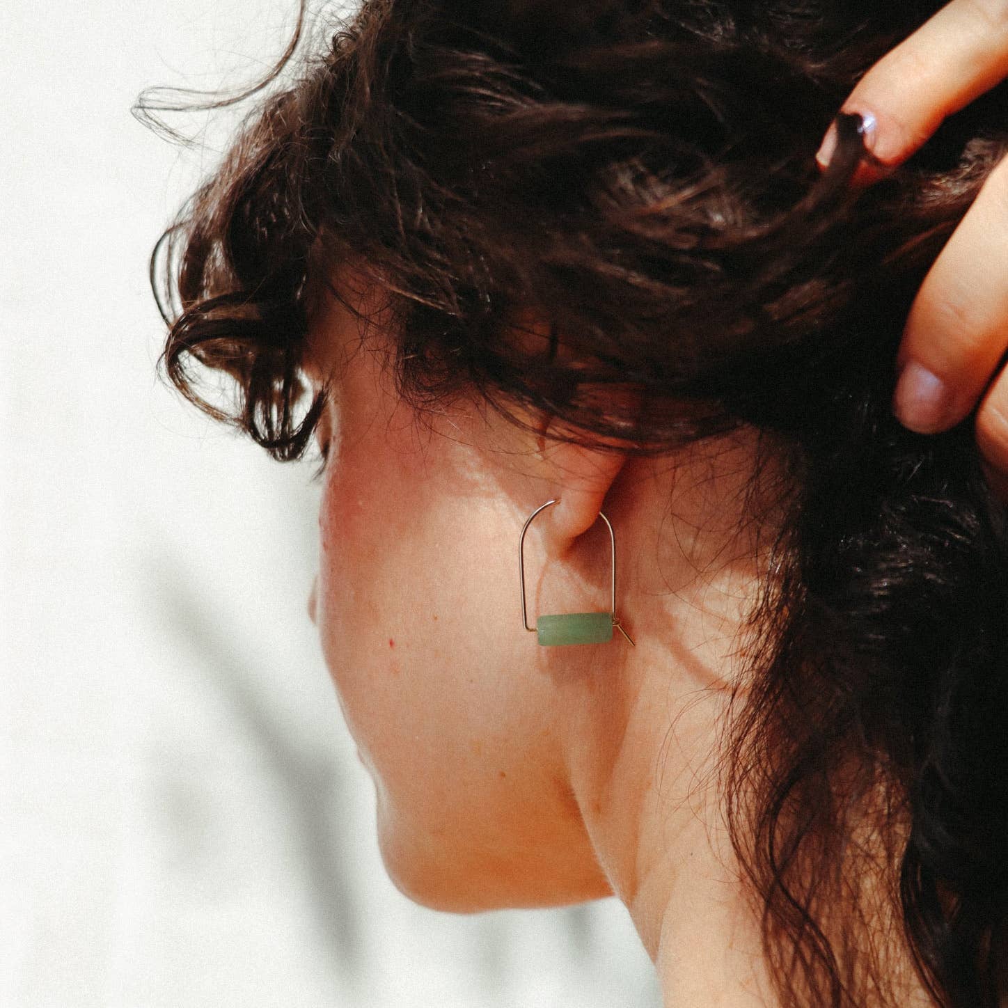 Green Aventurine Arches | Sterling Silver