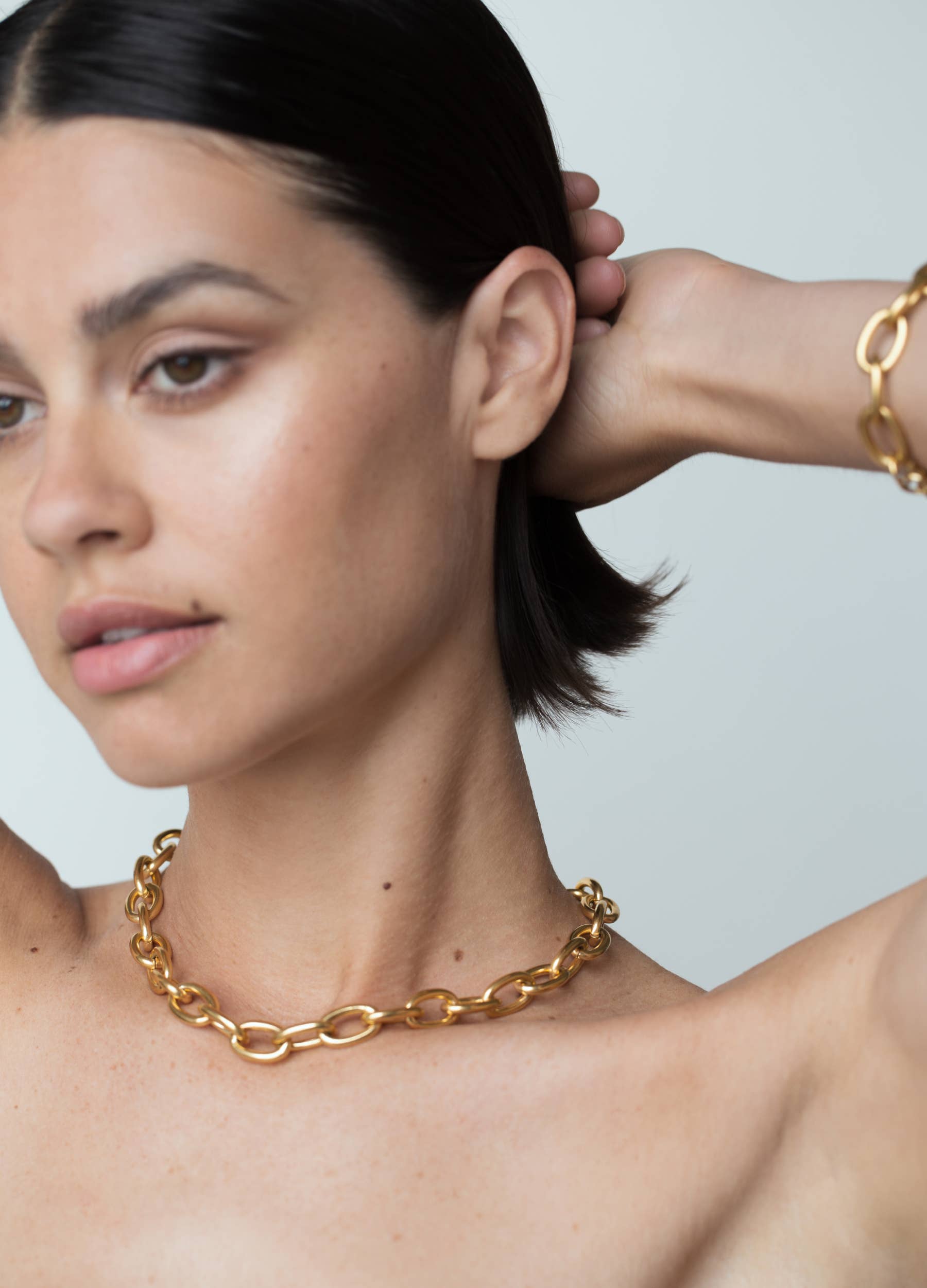 Curb Chain Necklace | Gold