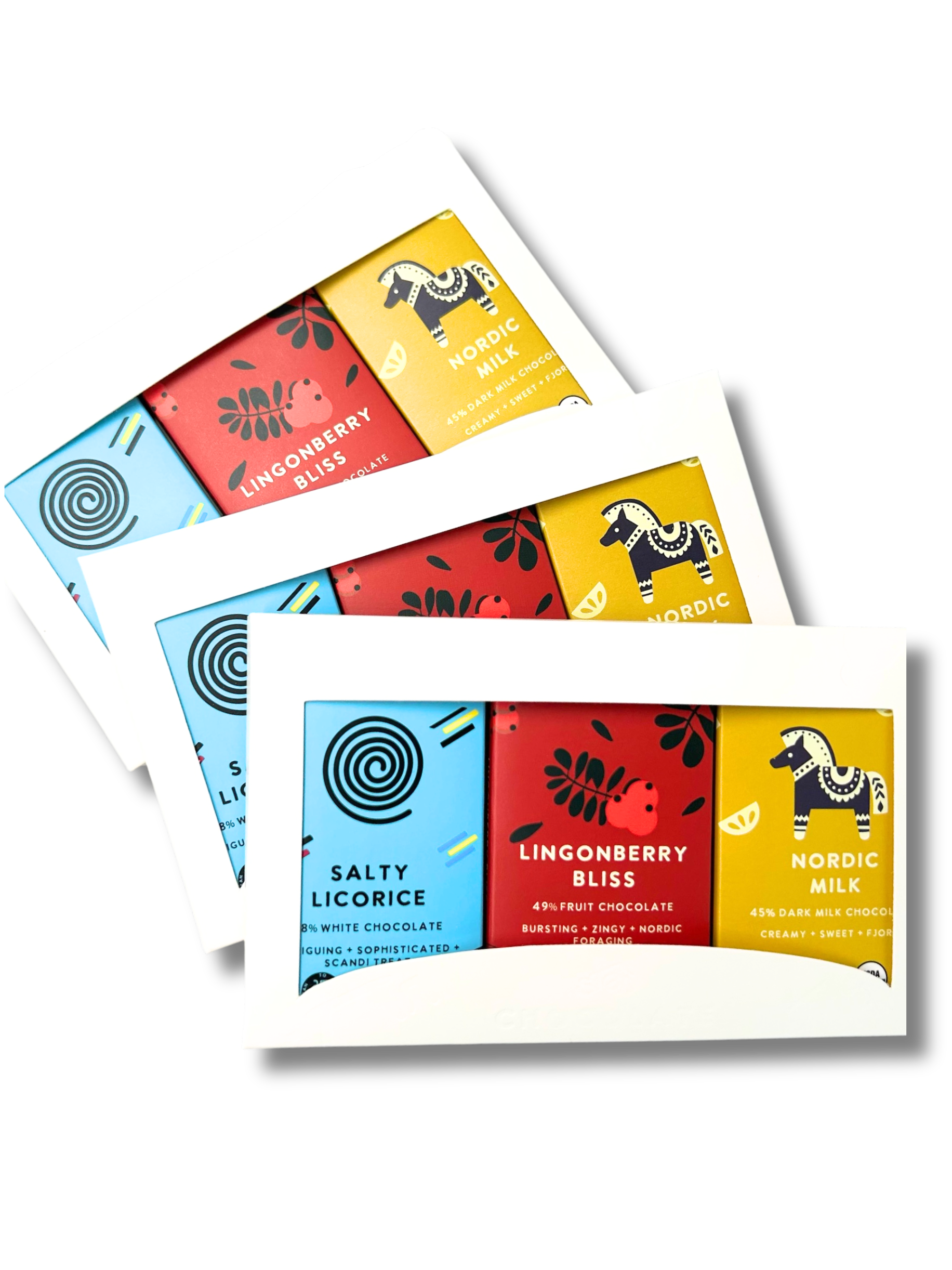 Nordic Mini 3-Pack Collection – Scandinavian-Inspired Chocolate Set