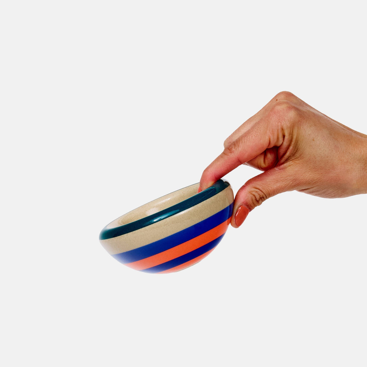 Mini Curvy Bowl | Multicolor Stripes