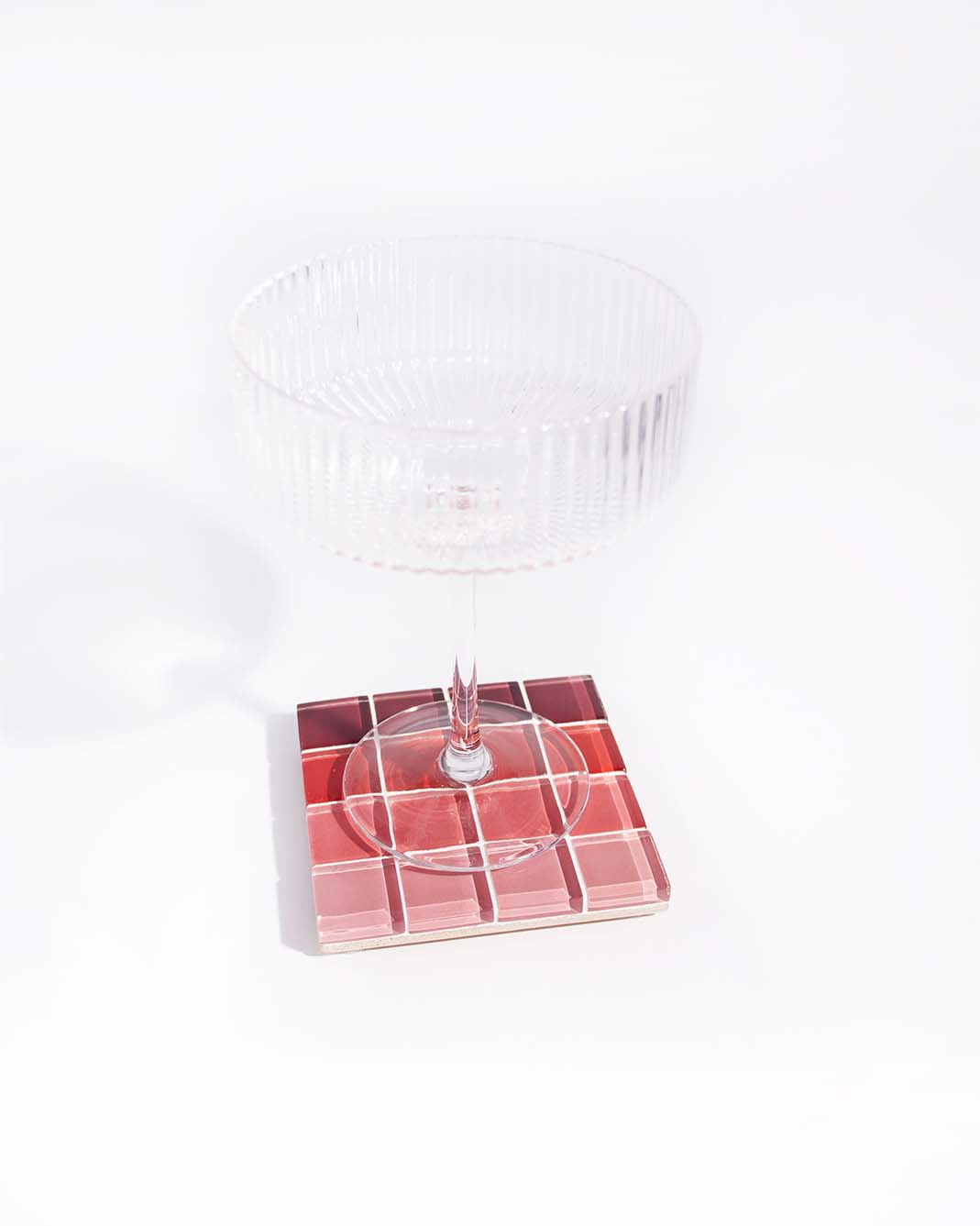 Glass Tile Coaster | Ombre Blush