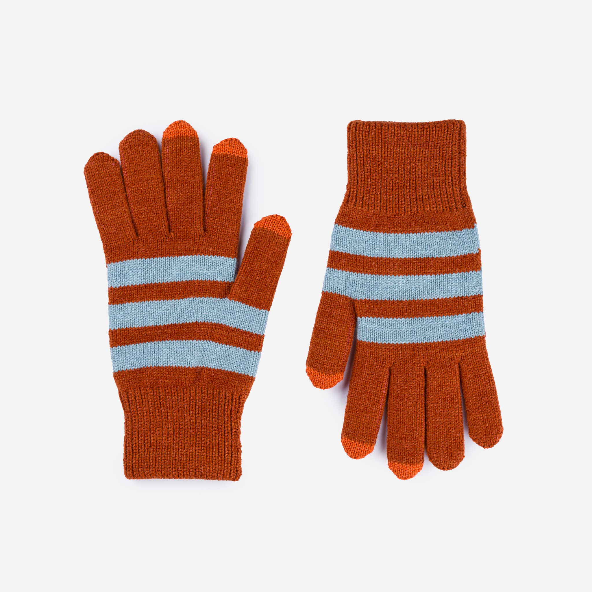 Striped Touchscreen Gloves: Kelly Lilac