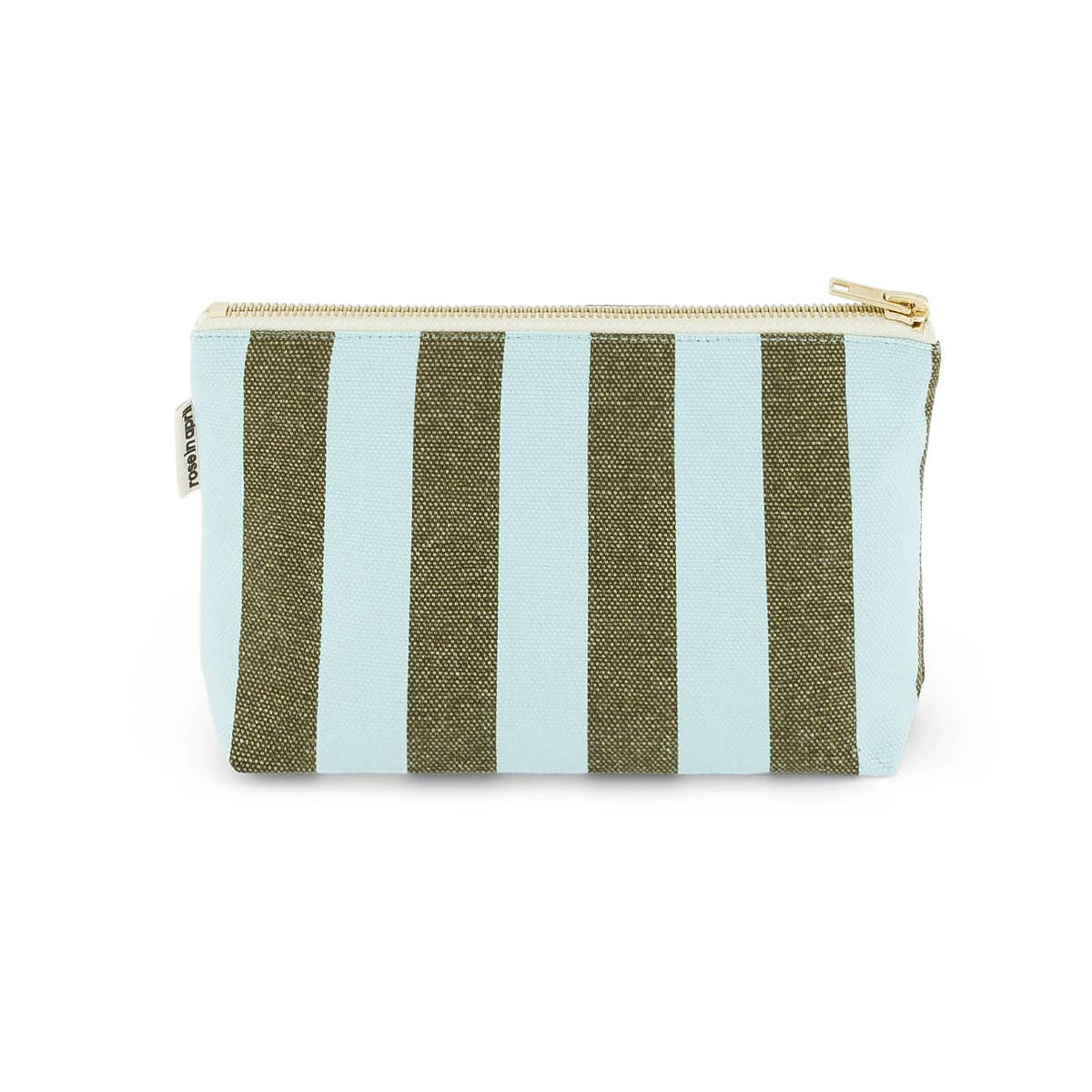 Sofia Pouch | Aqua & Olive Stripes