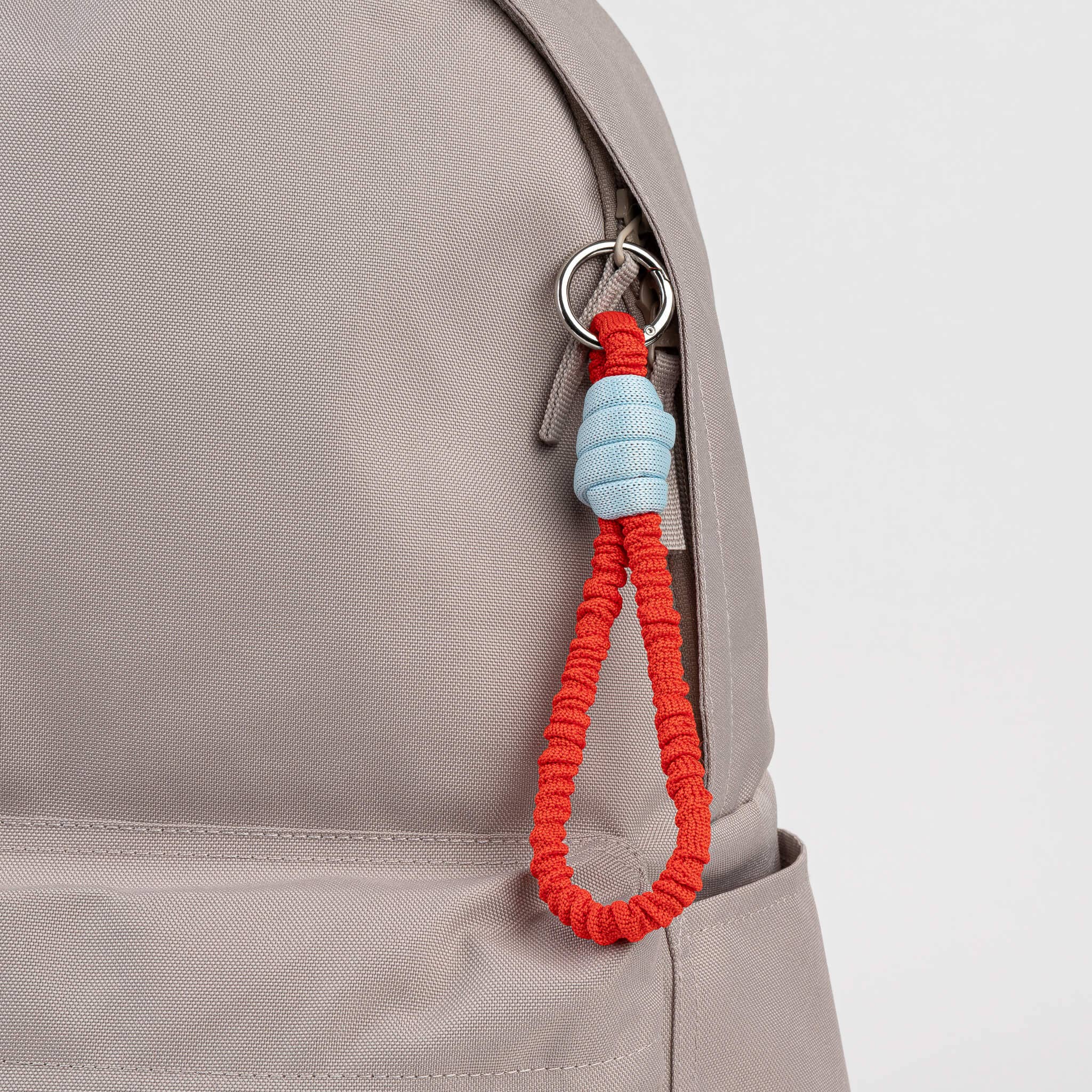 Ruffle Loop Keychain | Poppy Stone Blue