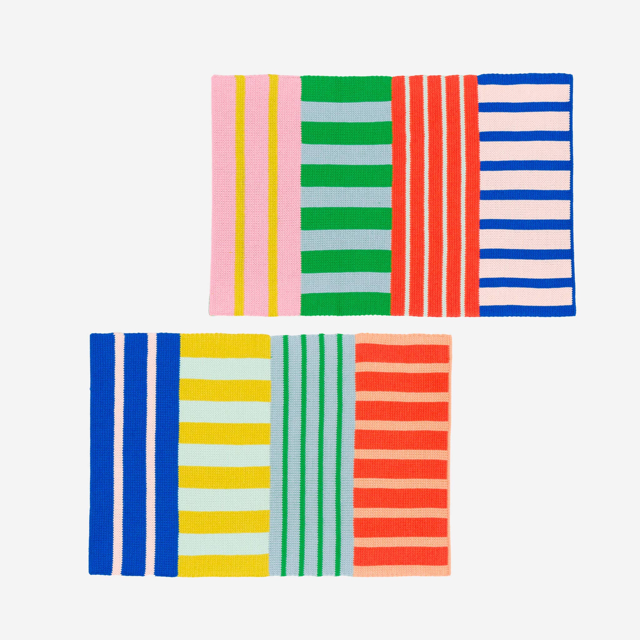 Patchwork Stripe Placemat Set | Rainbow