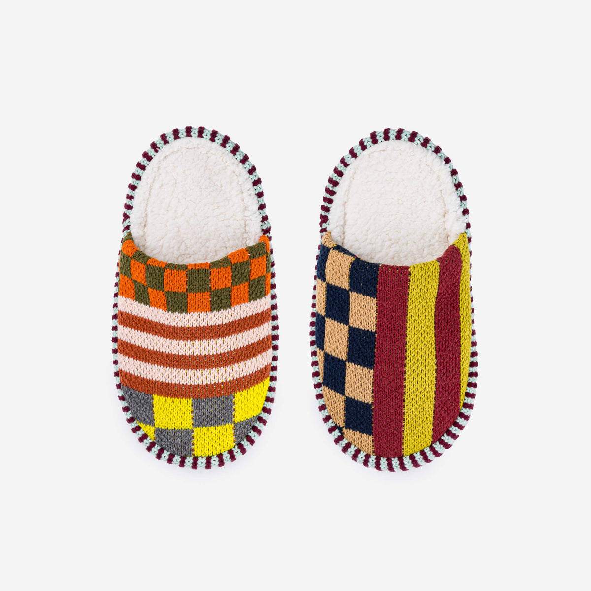 Pattern Patch Slide Slippers | Candy | L/XL