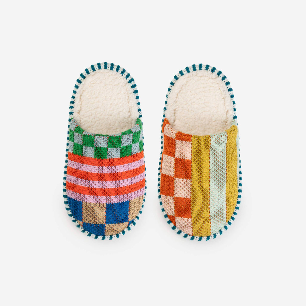 Pattern Patch Slide Slippers | Candy | L/XL