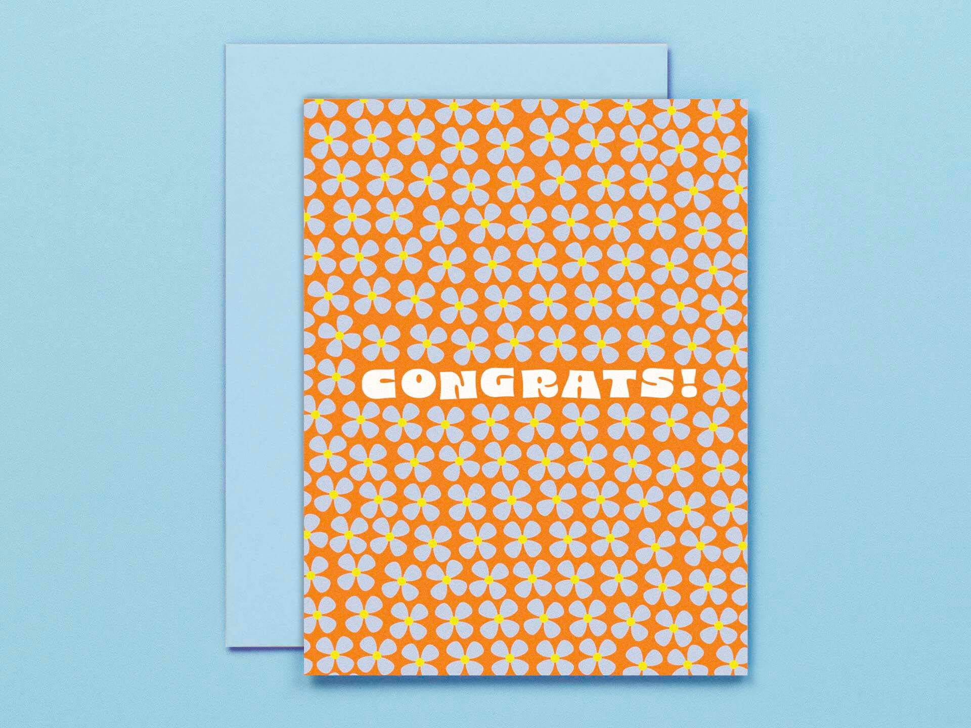 Celebration Blooms | Retro Flowers Congrats Card