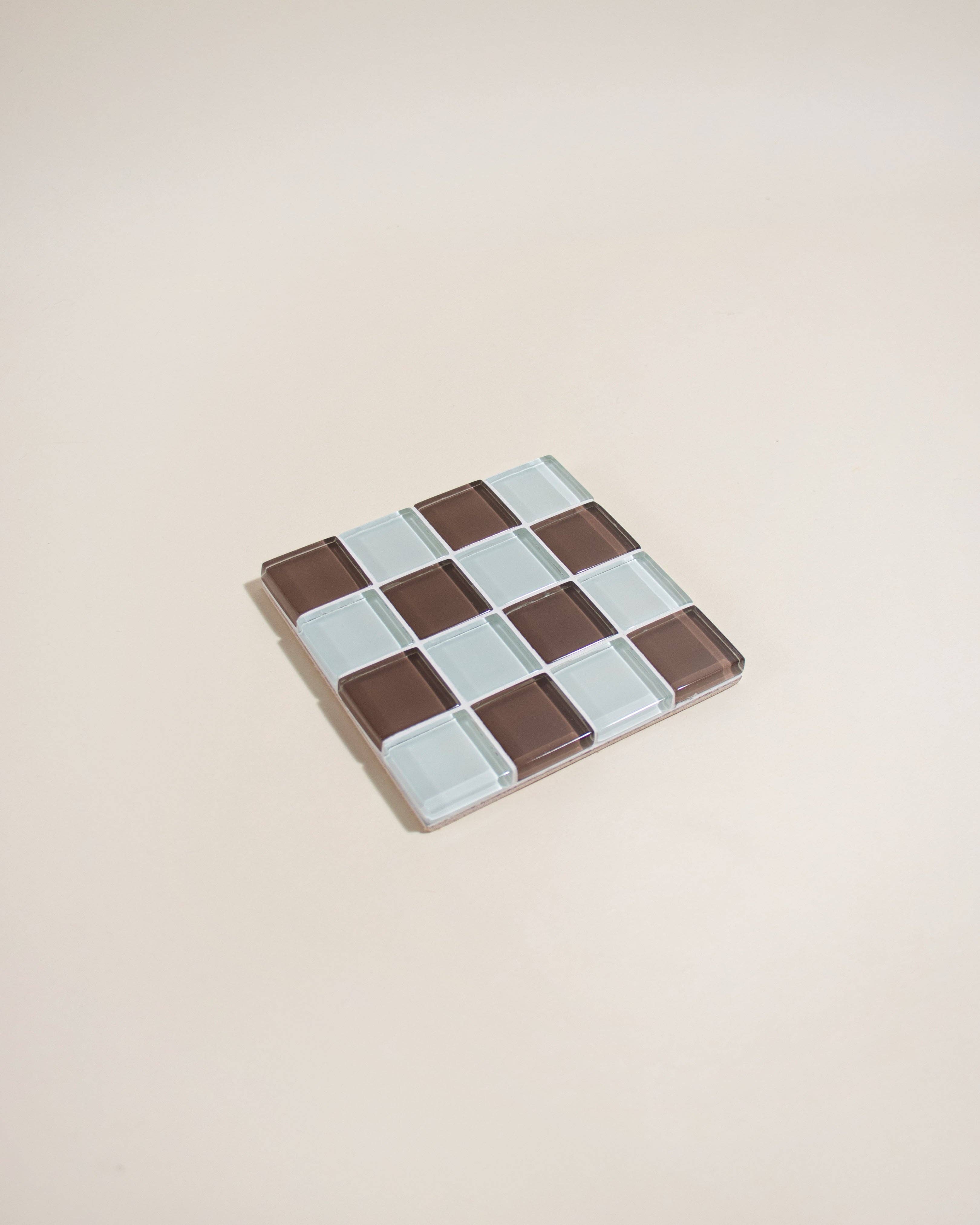 Glass Tile Coaster | Classic Milk Chocolate