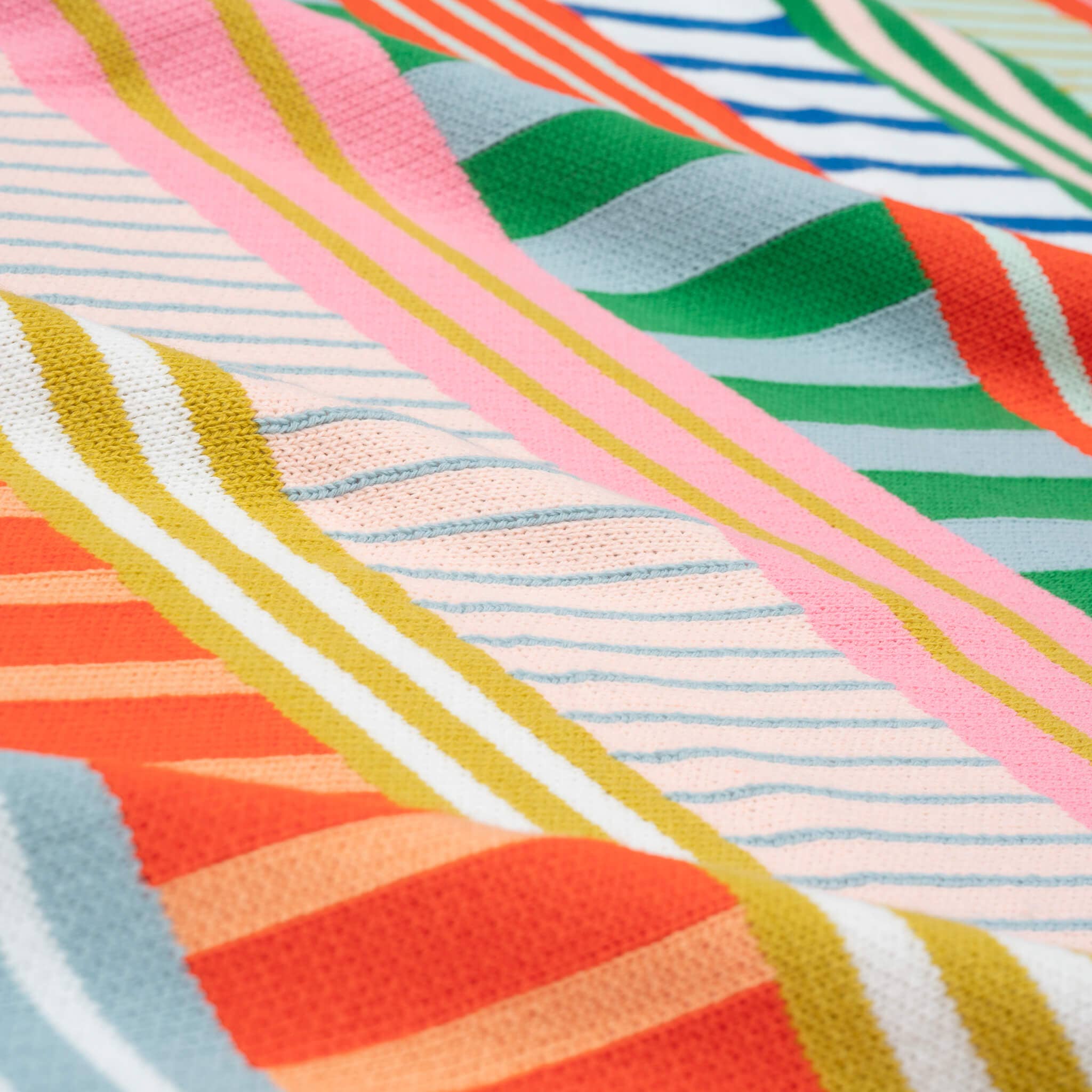 Patchwork Stripe Throw | Rainbow