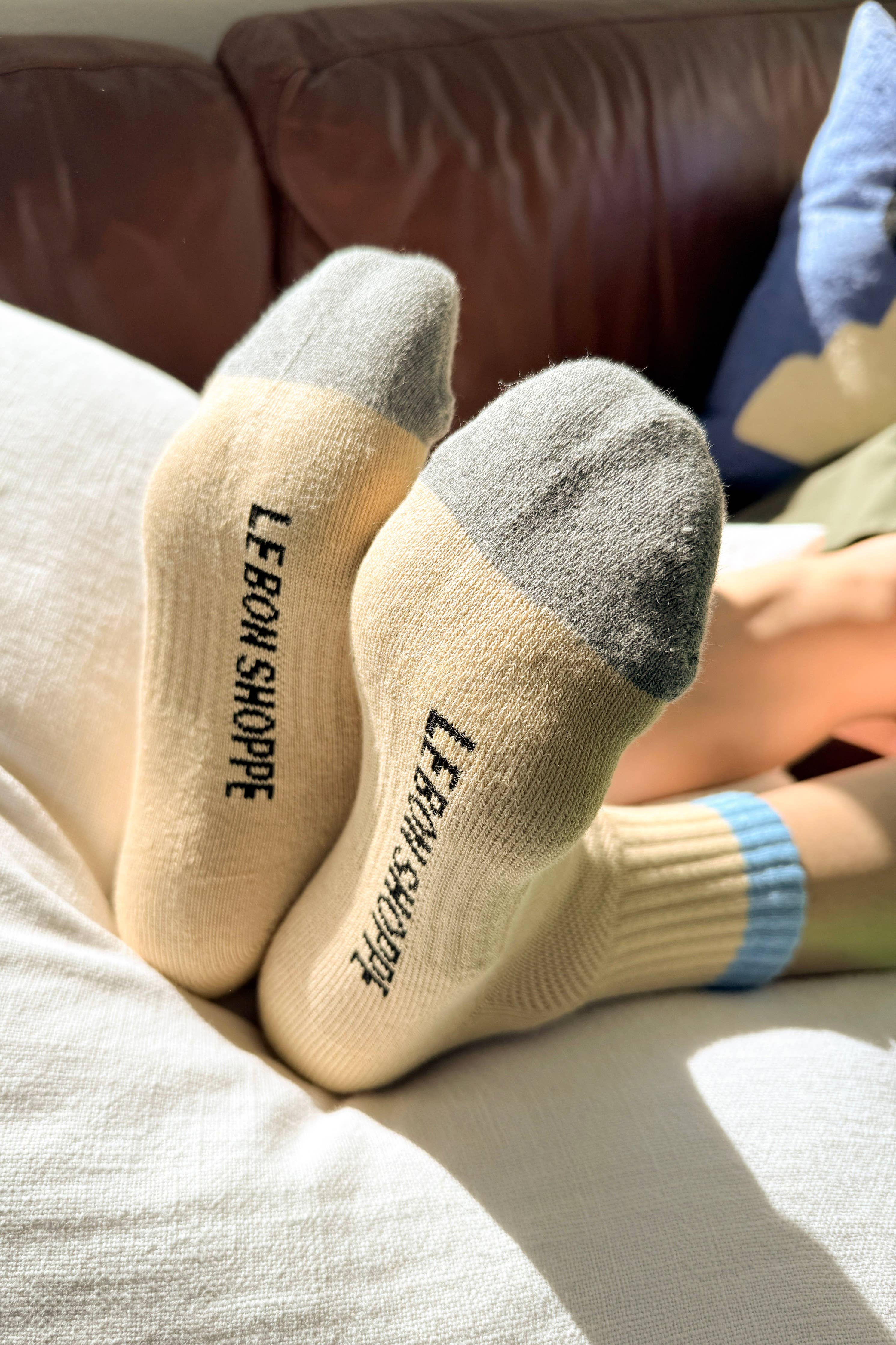 Color Block Girlfriend Socks | Yellow Blue