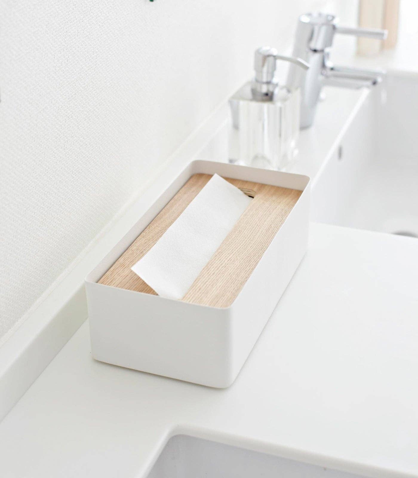 Rin Tissue Case - Steel + Wood - Short: Ash