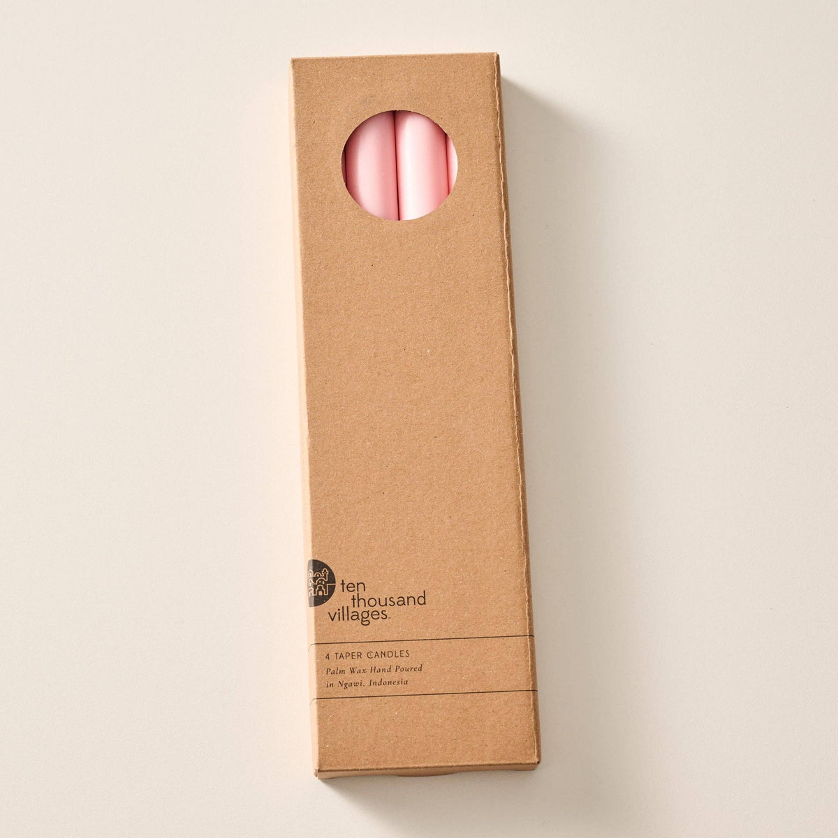 Anget Palm Wax Taper Candles | Set of 4 | Ginger