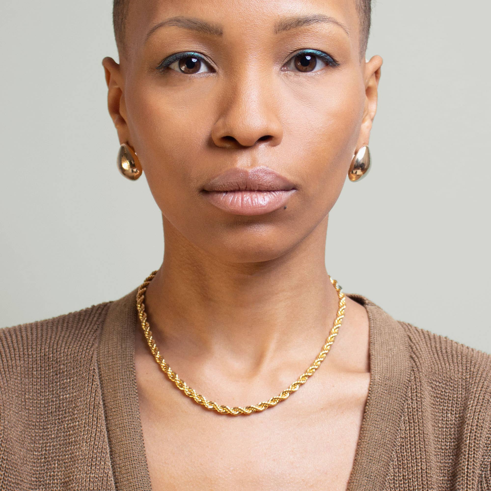 Hollyhock Rope Chain Necklace | Gold