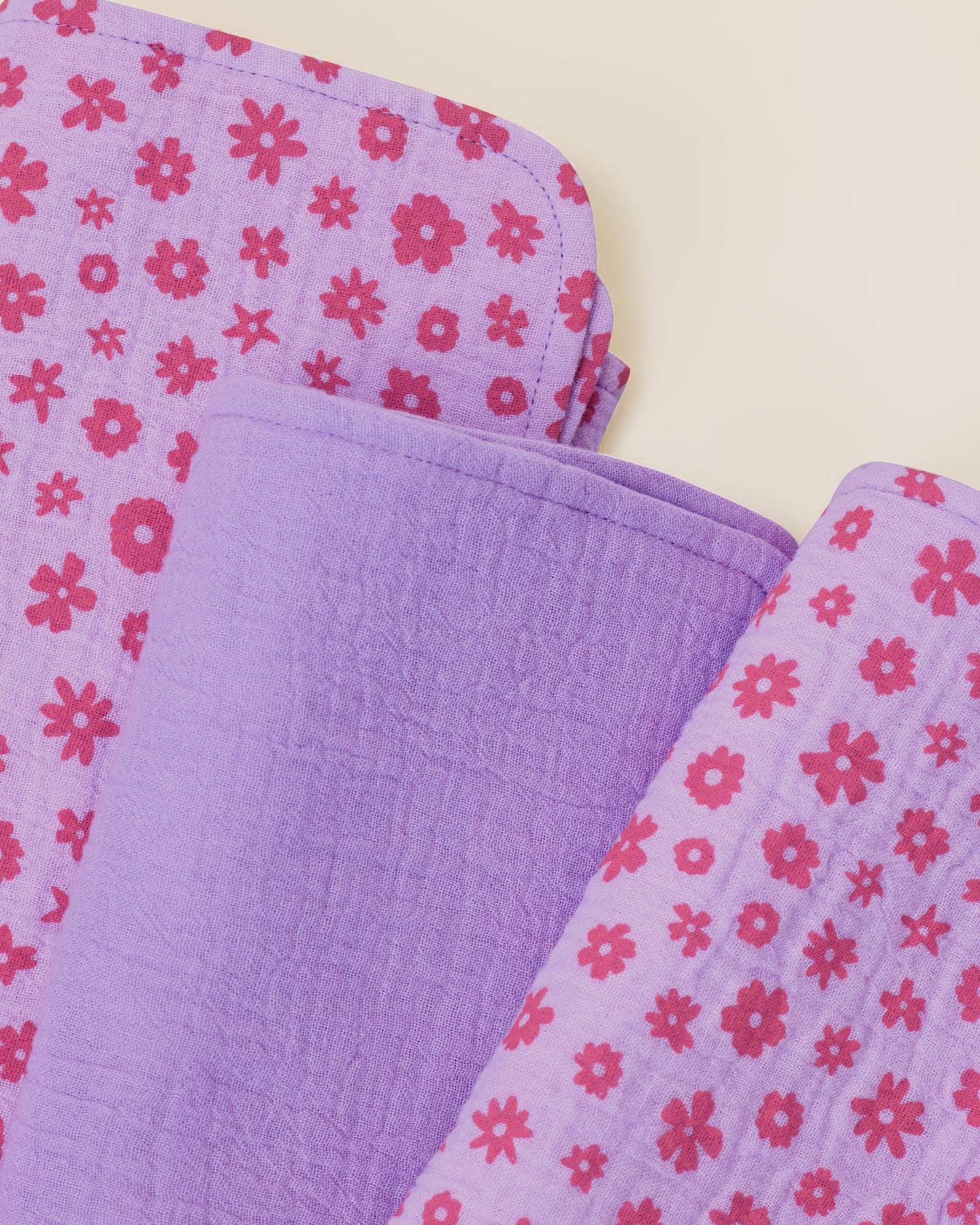 Organic Muslin Burp Cloth (3-Pack) | Blue Waves