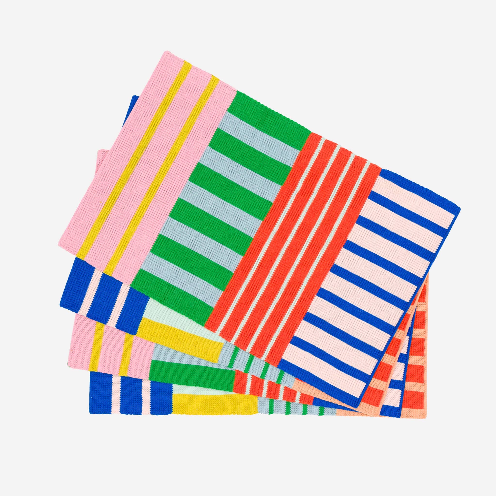 Patchwork Stripe Placemat Set | Rainbow