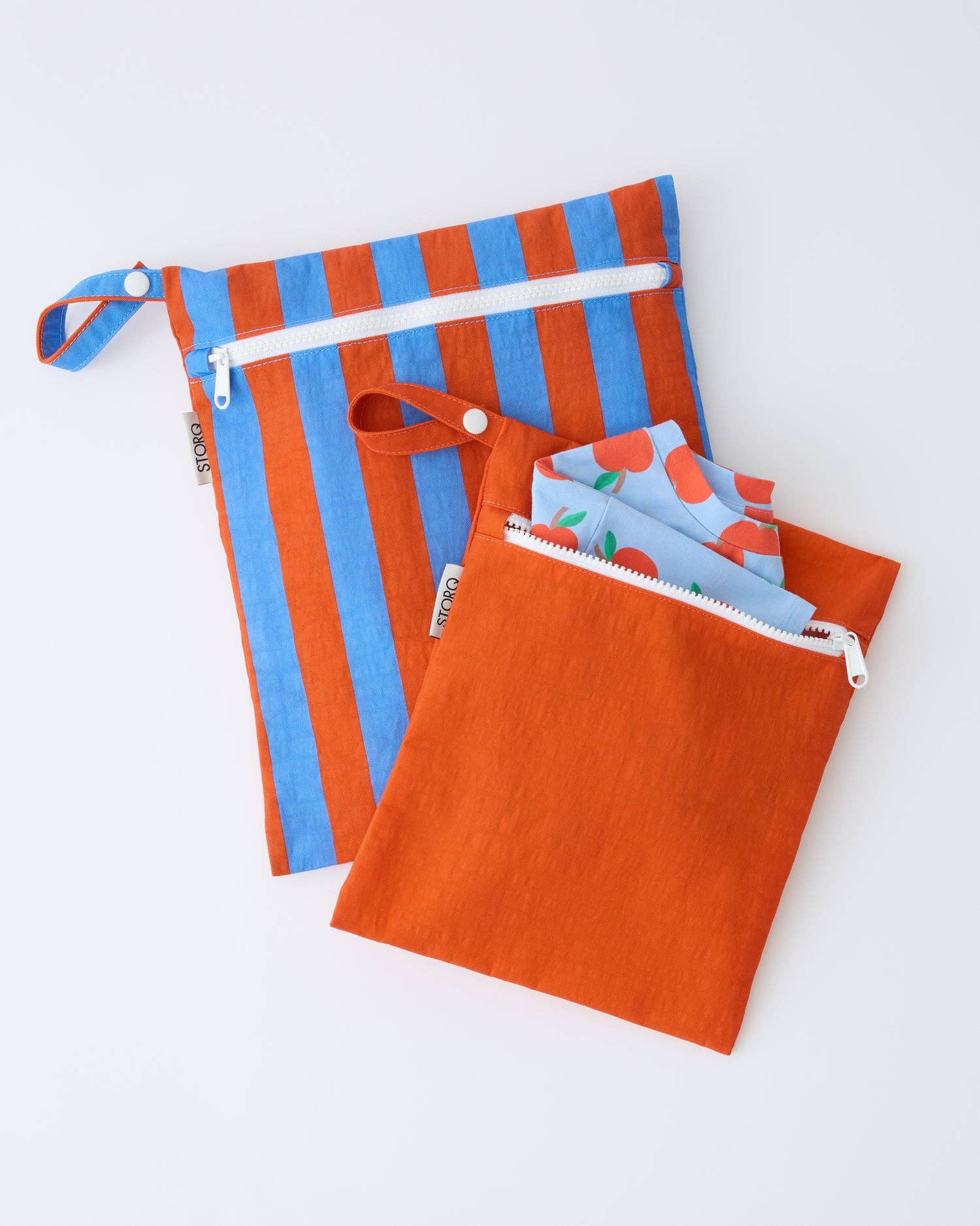 Wet/Dry Bag Set | Blue & Rust Stripe