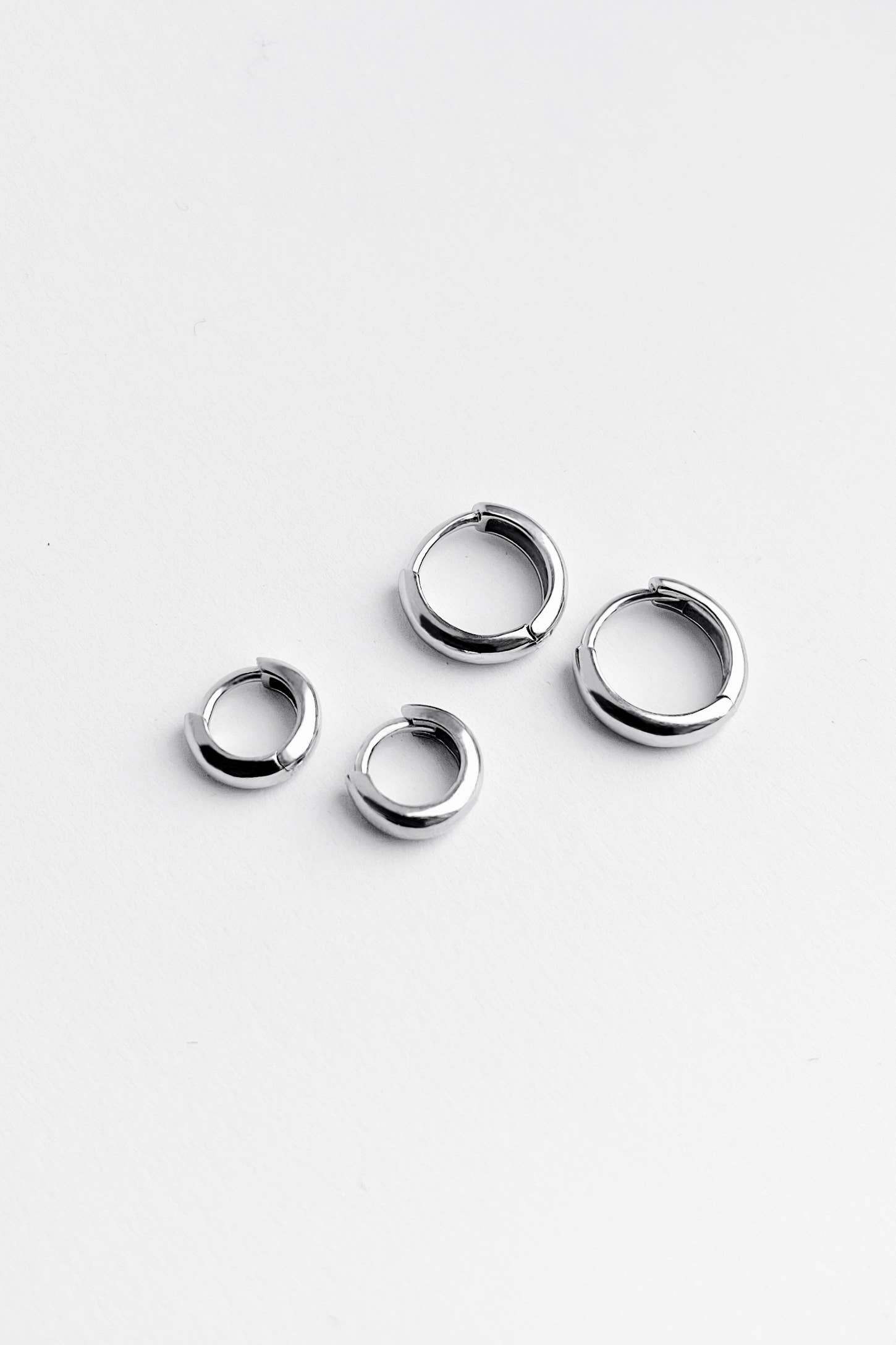 Baby Norma Huggie Hoops: Sterling Silver