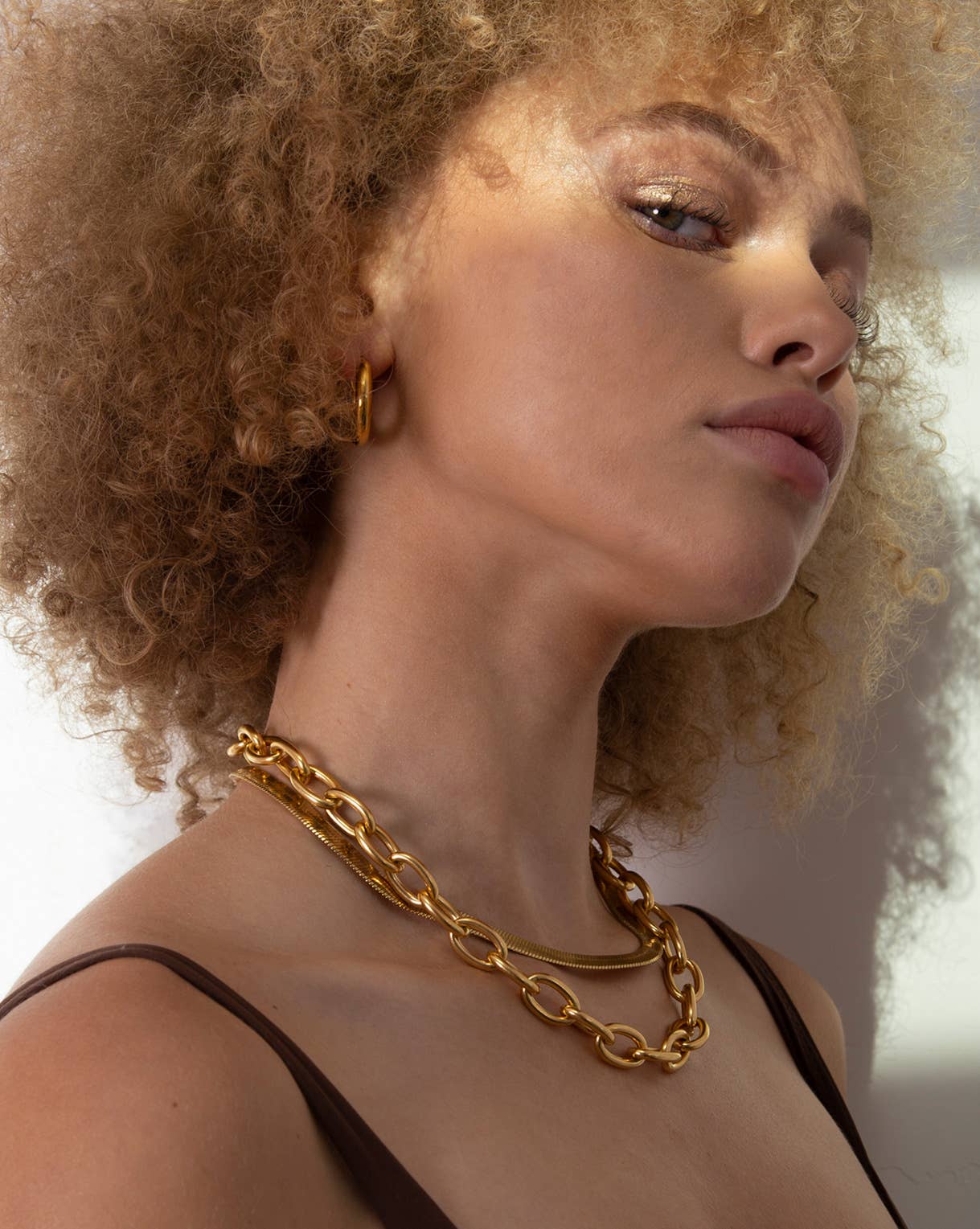 Curb Chain Necklace | Gold