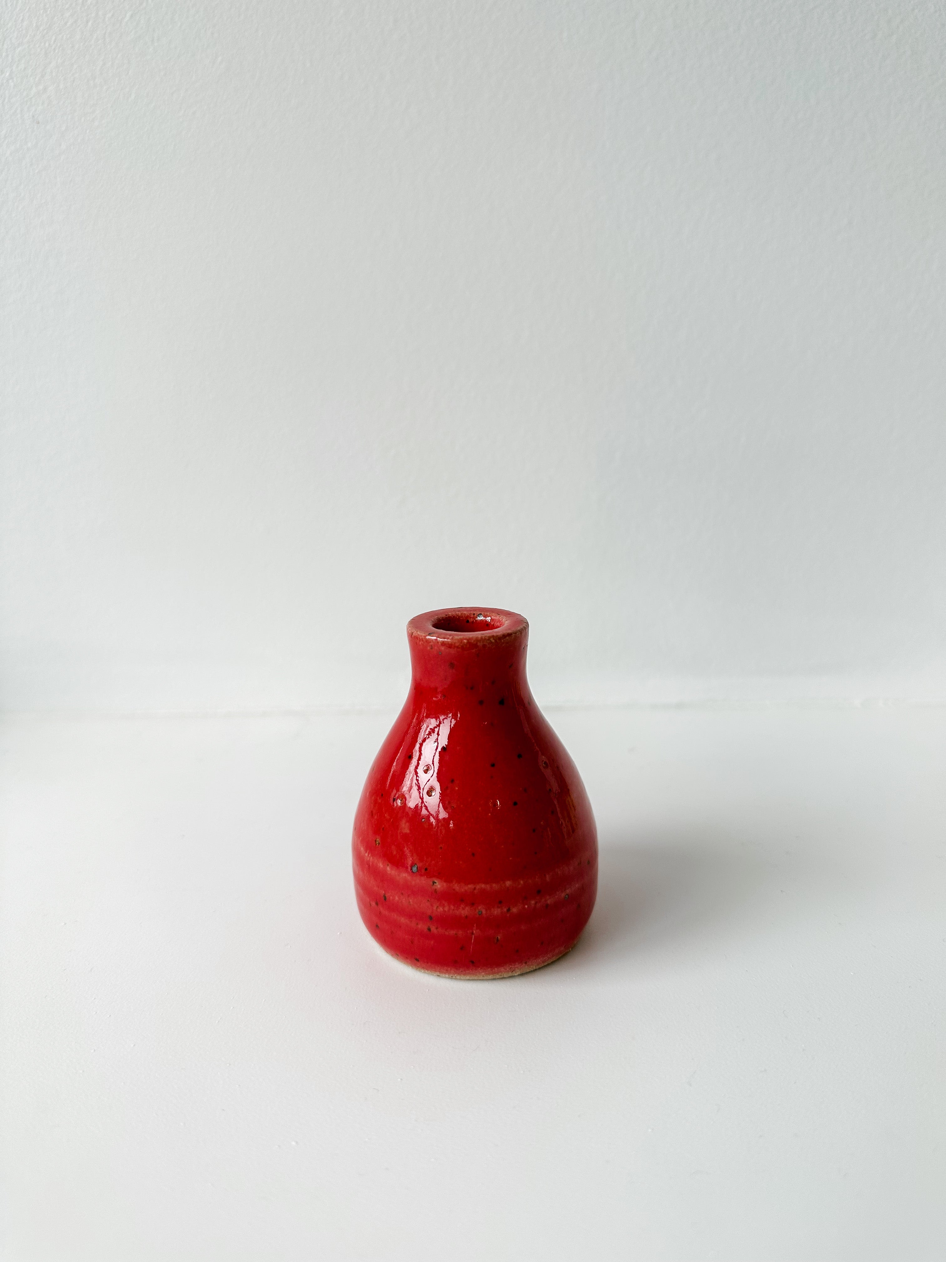 Tiny Speckled Red Vase
