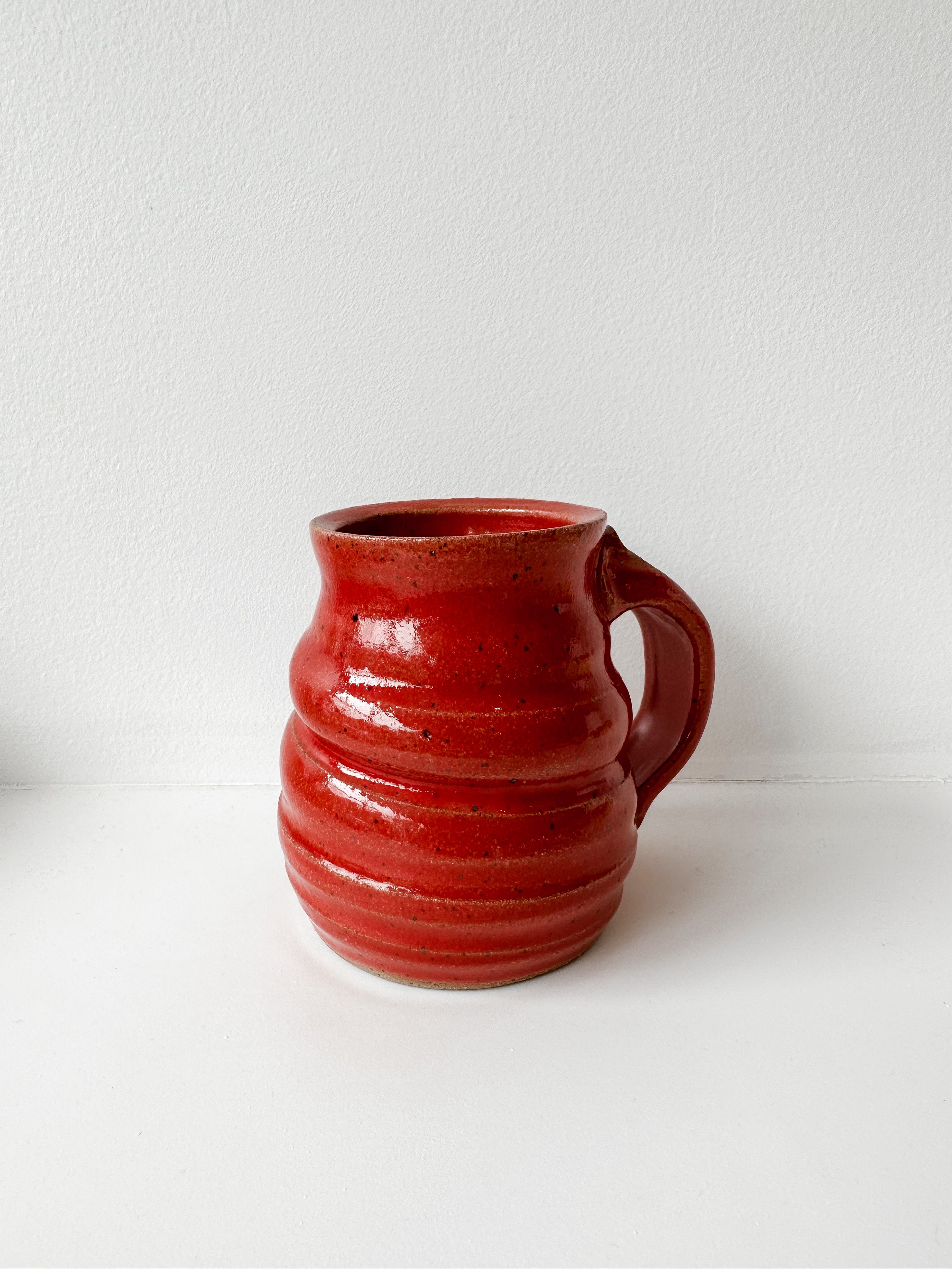 Red Stoneware Mug